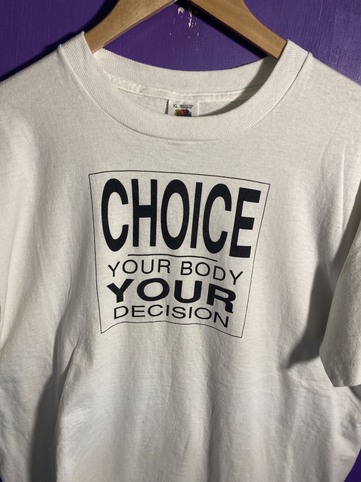 Vintage Vintage 90s Your body your choice text tee Size US XL / EU 56 / 4 - 3 Thumbnail