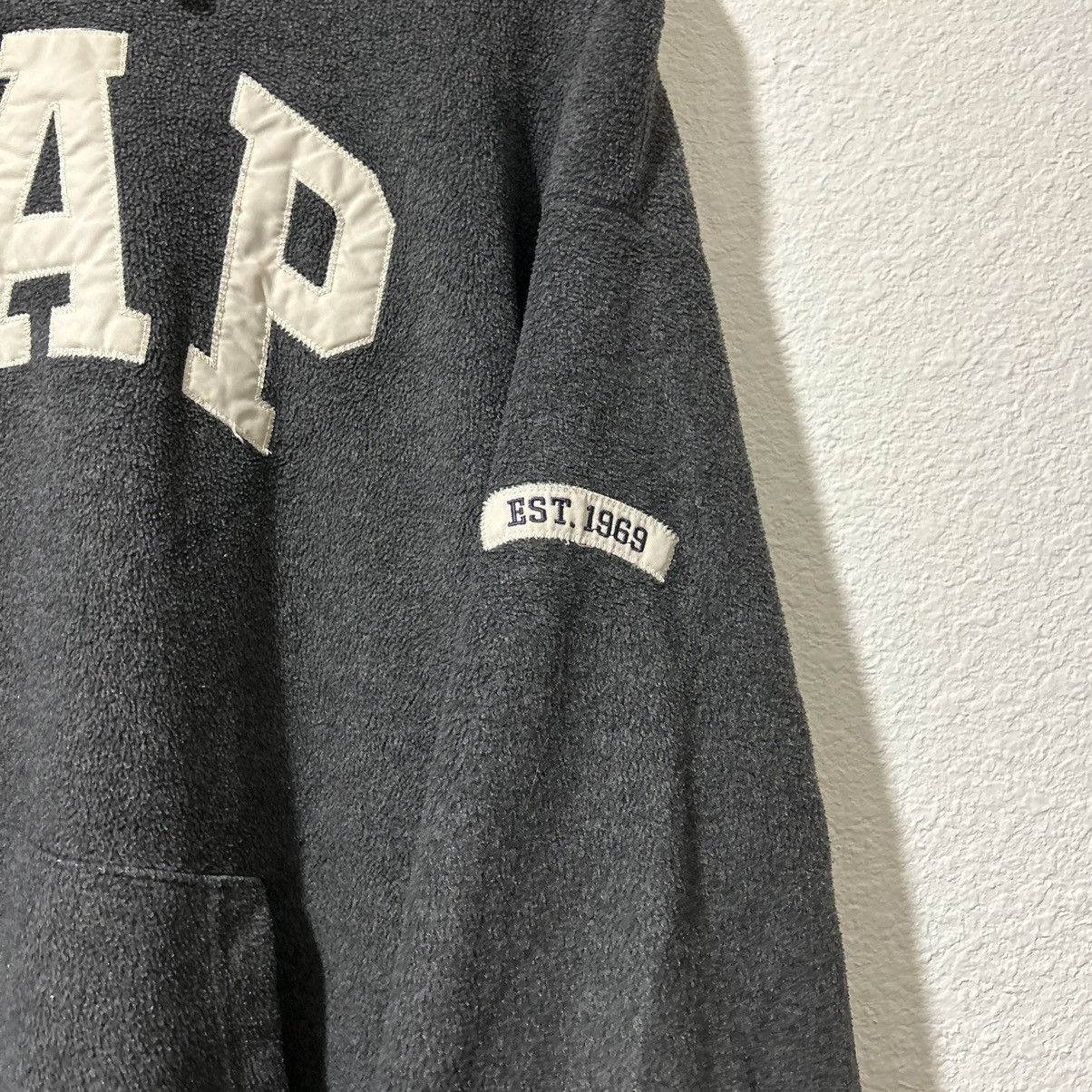 Gap Vintage 90s GAP Grey Spell Out Hoodie Men’s XL Size US XL / EU 56 / 4 - 4 Thumbnail