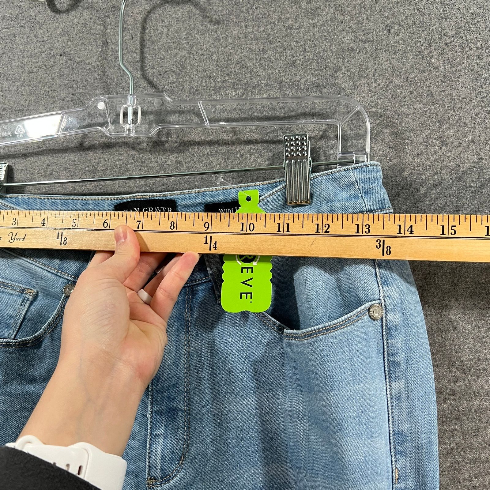 Other Susan Graver Regular Wide Leg Crop Jean with Frayed Hem Ligh Size 28" / US 6 / IT 42 - 8 Thumbnail