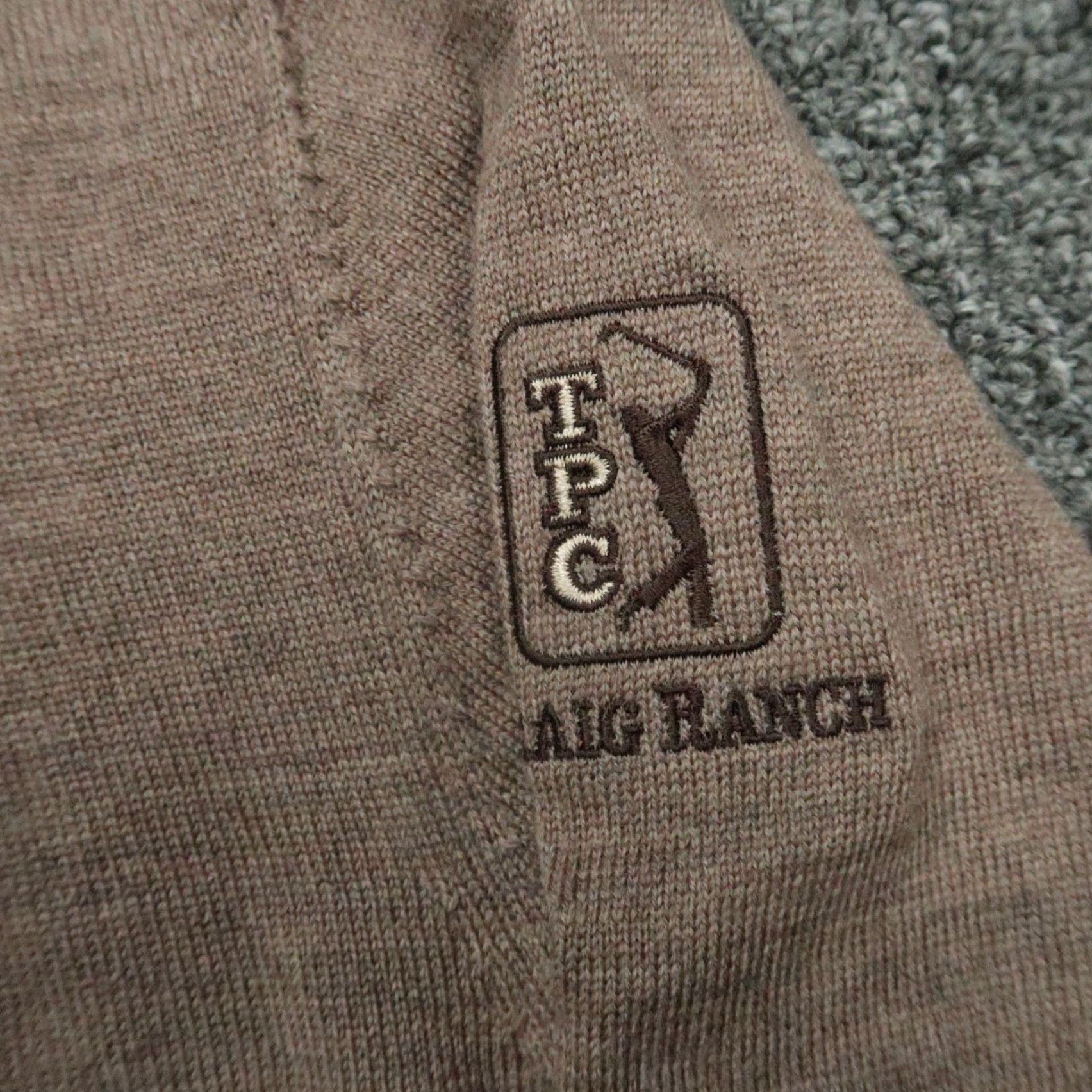 johnnie-O Johnnie O Sweater Men M Walnut Raynor Merino Wool 1/4 Zip TPC Craig Ranch Size US M / EU 48-50 / 2 - 5 Thumbnail