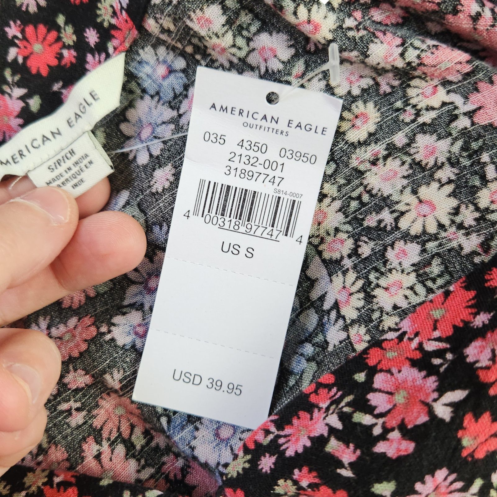 American Eagle Outfitters American Eagle Womens Small Floral V-Neck Cottagecore Blouse Size S / US 4 / IT 40 - 12 Thumbnail