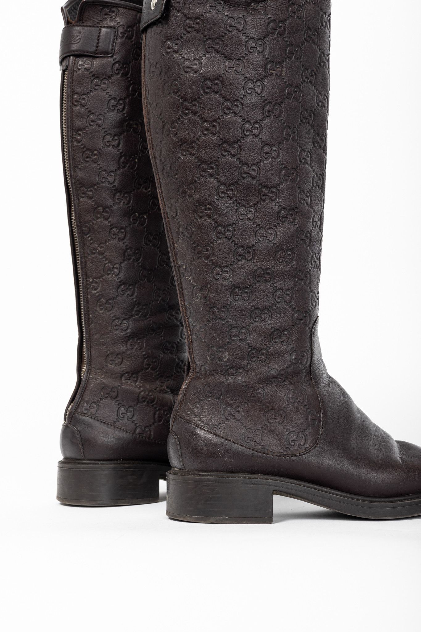 Gucci Gucci Maud Soft Guccissima Leather Knee-High Riding Boots Size US 8 / IT 38 - 8 Thumbnail