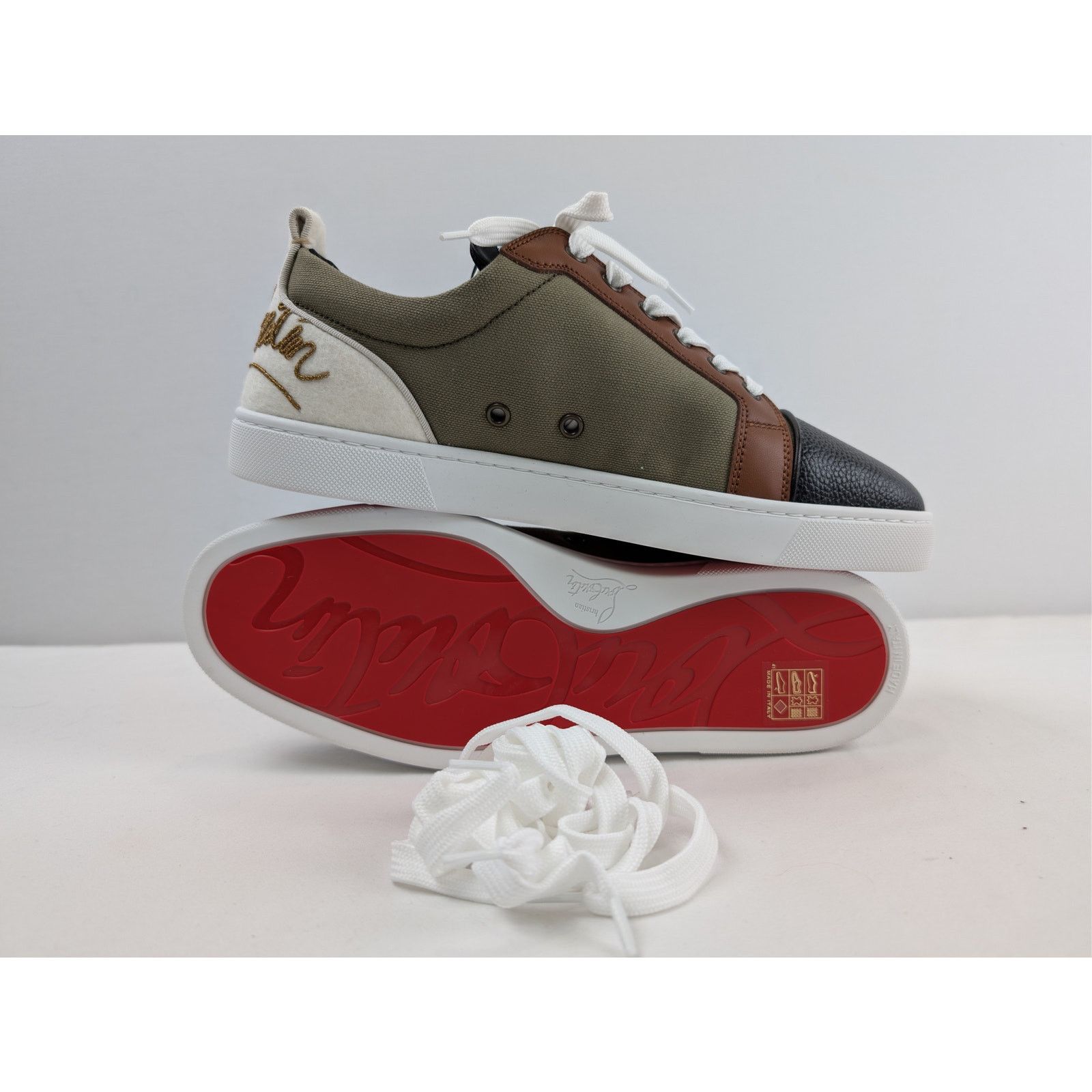 Christian Louboutin o1rshd1 Fun Louis Junior Flat Sneakers in Multicolor Size US 10 / EU 43 - 13 Thumbnail