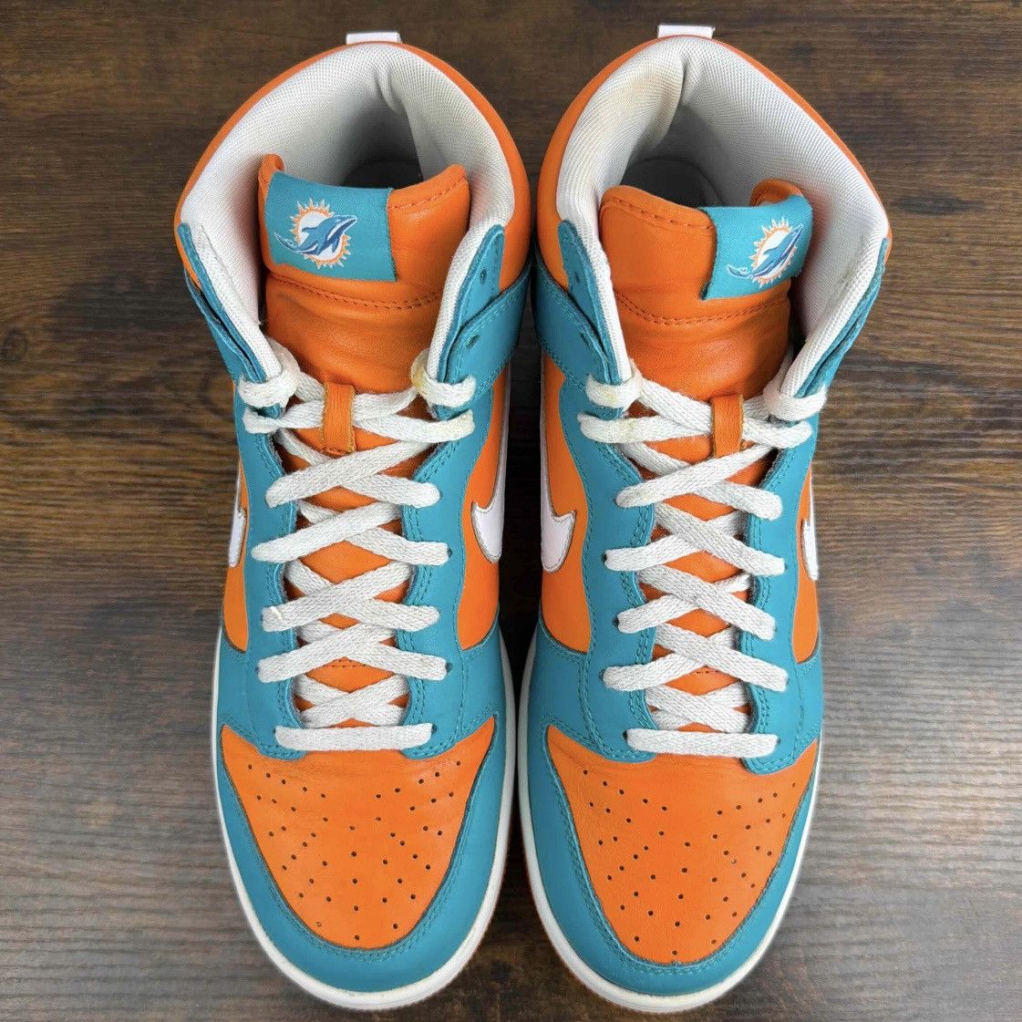 Nike Nike Dunk High iD x NFL Miami Dolphins Size 10.5 535078-901 Size US 10.5 / EU 43-44 - 5 Thumbnail