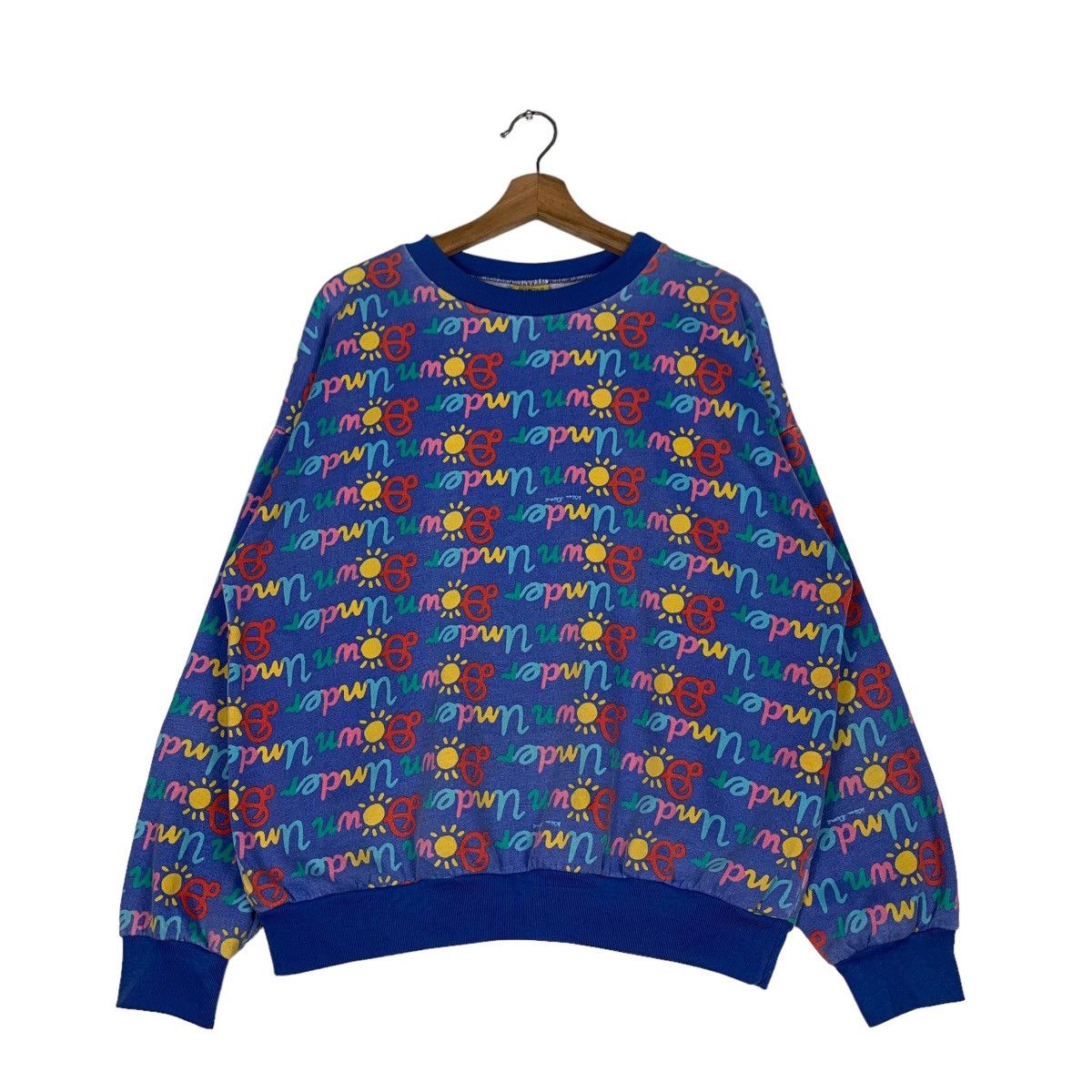 Vintage KEN DONE Art & Design Fullprint Sweatshirt #0711-C33 Size US M / EU 48-50 / 2 - 1 Thumbnail