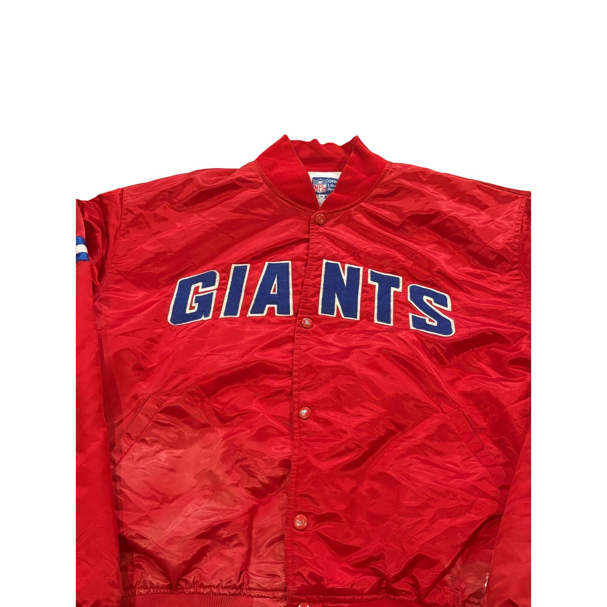 Starter Rare Vintage 80s Starter New York Giants NFL Red Satin Jacke Size US XL / EU 56 / 4 - 5 Thumbnail
