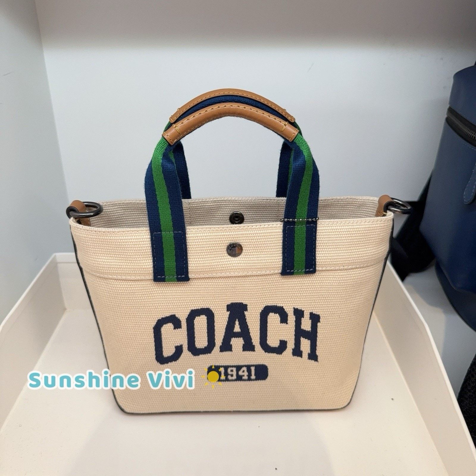 Coach NWT Coach Tote Bag 20 CBK29 Black Antique Nickel/Natural Size ONE SIZE - 1 Thumbnail