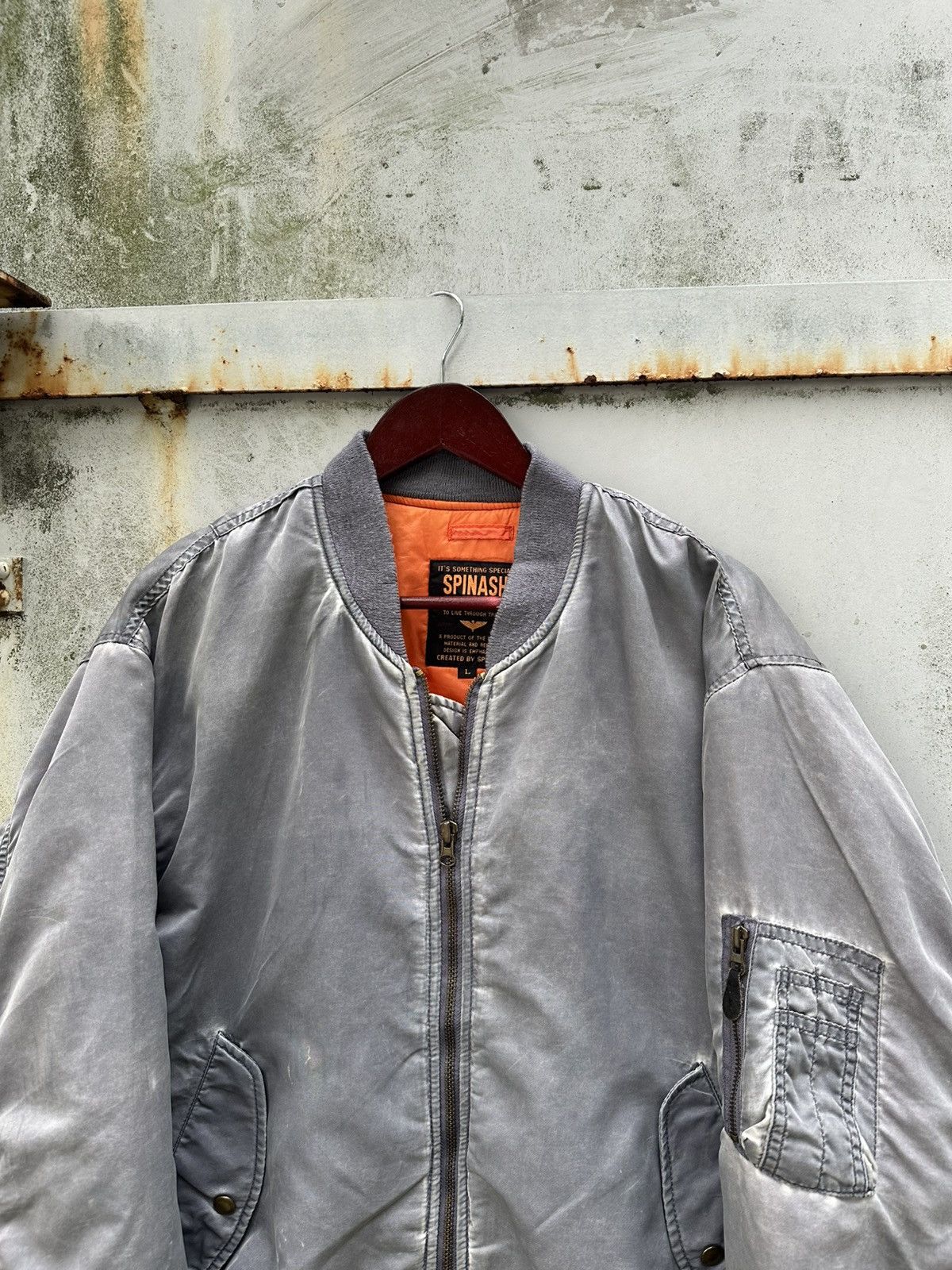 Vintage 🪖Vintage Faded Spinash MA-1 Man Intermediate Bomber Jacket Size US L / EU 52-54 / 3 - 4 Thumbnail