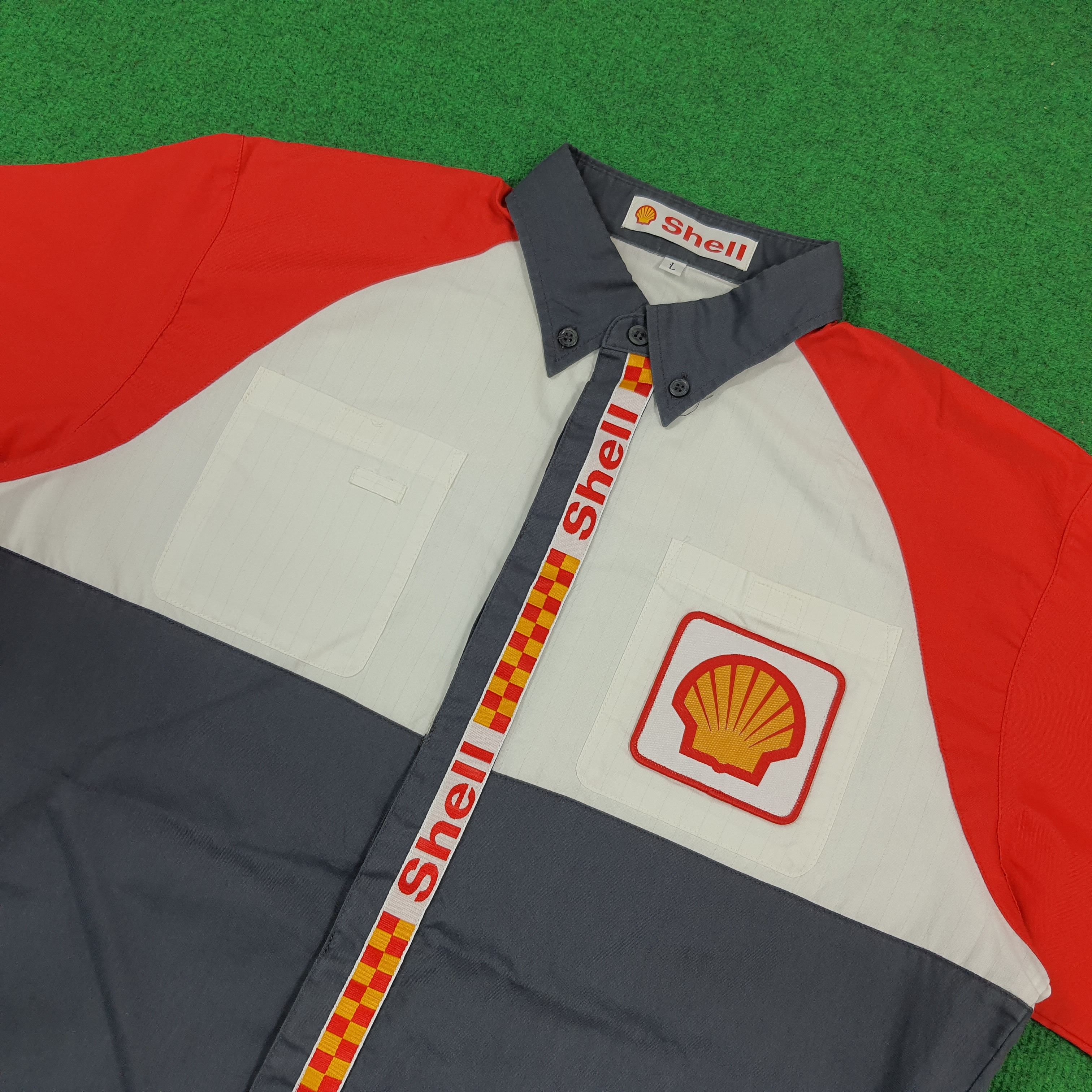 Vintage Vintage Shell Oil Company Staff Uniform Work Shirt C301N65 Size US L / EU 52-54 / 3 - 2 Thumbnail