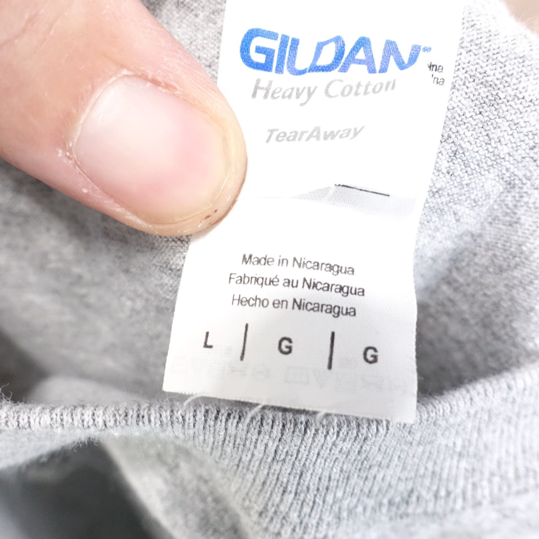 Gildan VINTAGE Gildan T-Shirt EAT SLEEP PLAY ROCK ON Gray Size L Unisex Adults Size US L / EU 52-54 / 3 - 5 Thumbnail