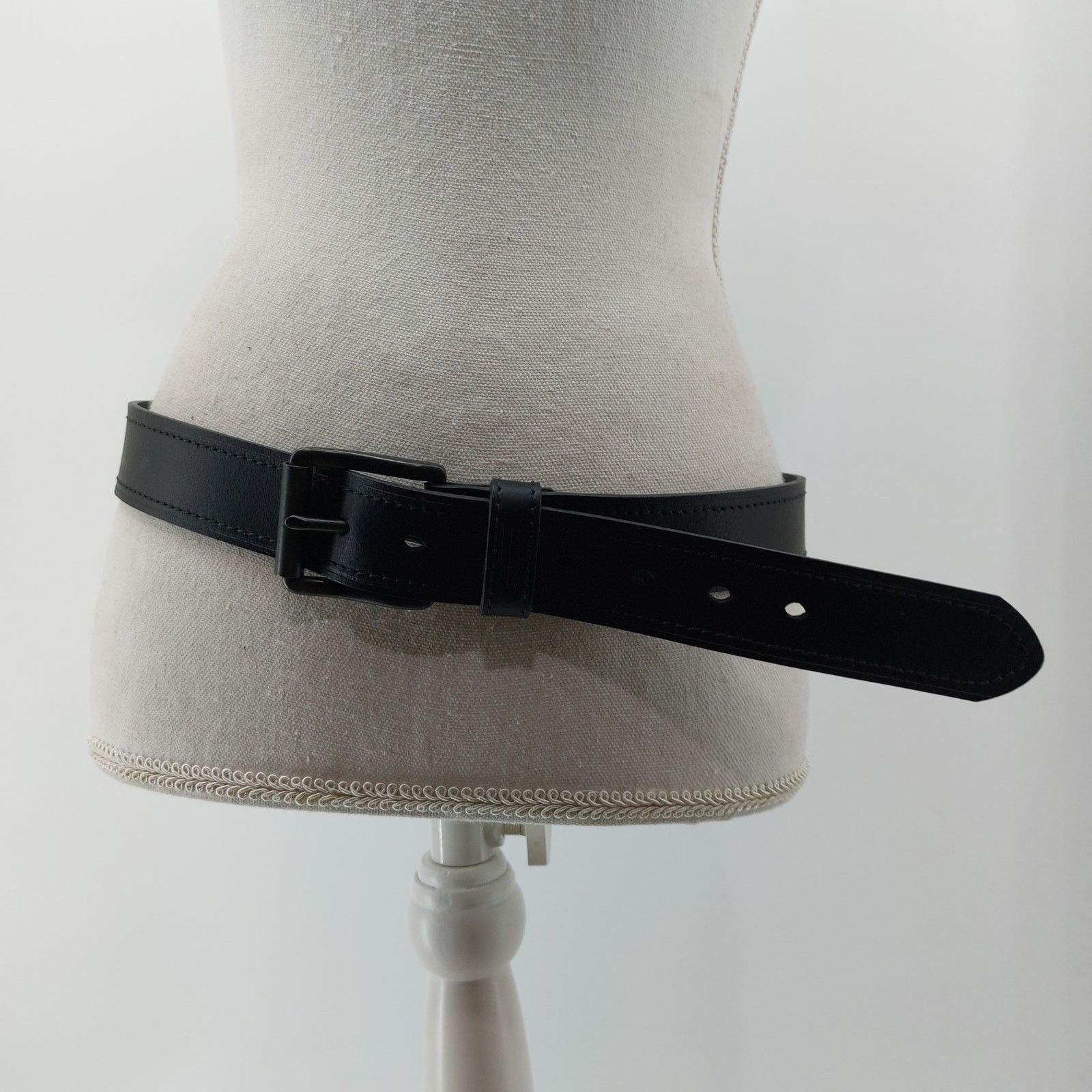 Dickies Dickies Black Men's Leather Belt Size 36 Workwear Streetwear Size 36 - 2 Thumbnail