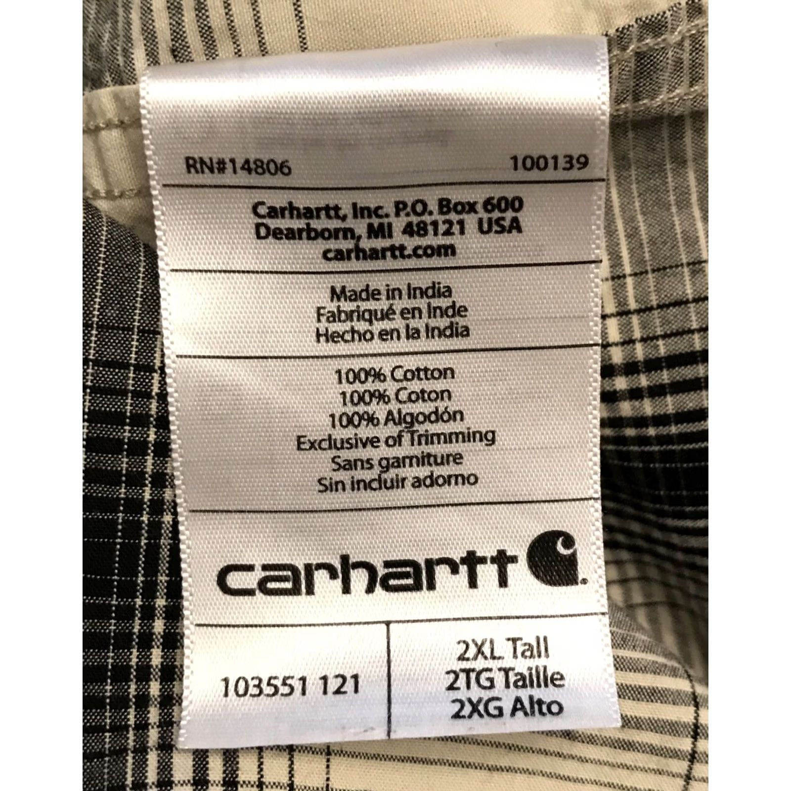 Carhartt Carhartt Button-Up Shirt Mens 2XLT Plaid Relaxed Fit S/S Causal 1489 Size US XXL / EU 58 / 5 - 4 Thumbnail