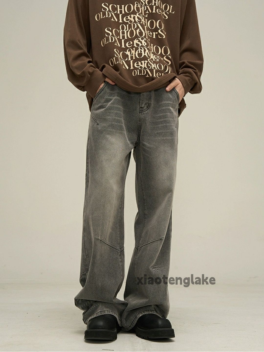 Jean × Vintage washed faded y2k loose baggy yuppie bootcut jeans Size US 30 / EU 46 - 1 Thumbnail