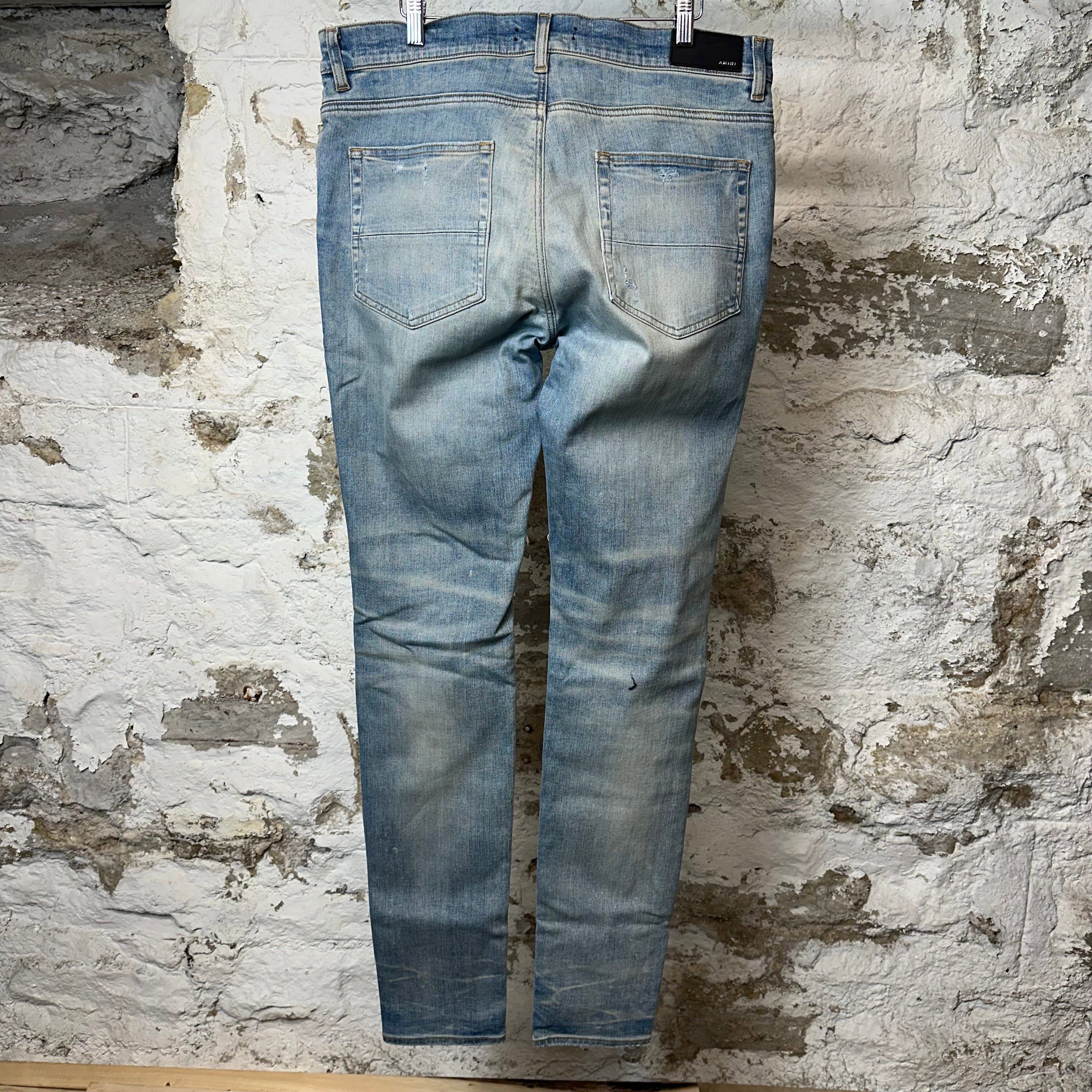 Amiri Amiri Leopard Print Thrasher Blue Denim Jeans Sz 36 Size US 36 / EU 52 - 2 Thumbnail