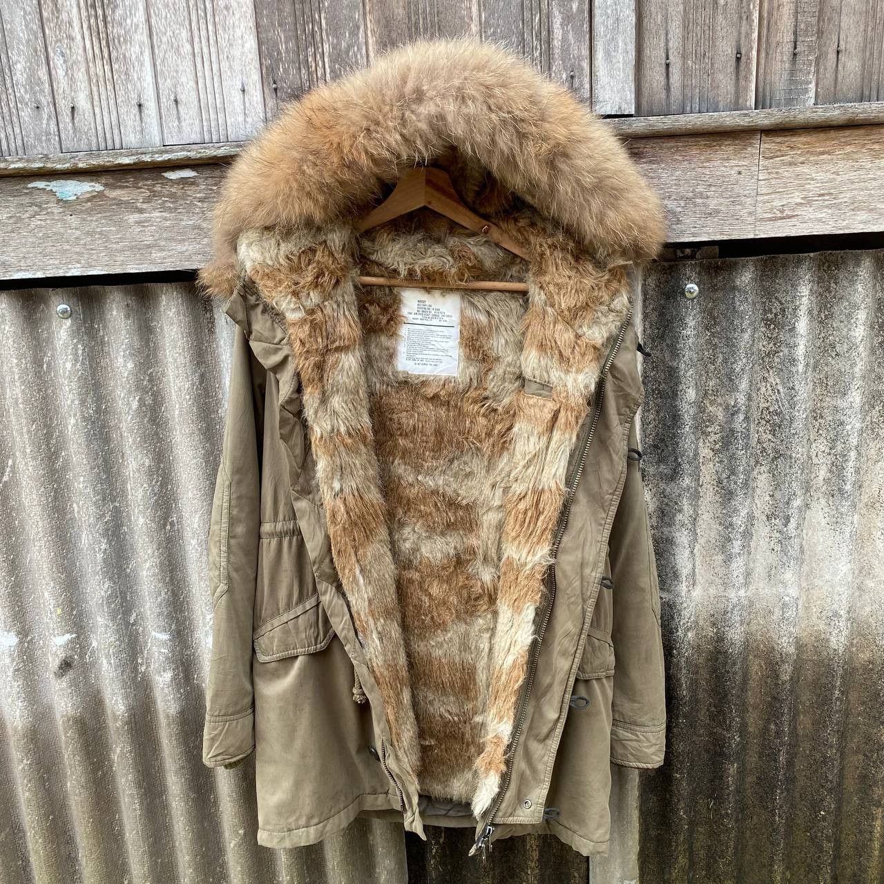 If Six Was Nine × MOUSSY Moussy Military Fur Raccoon Jacket Parka Size M / US 6-8 / IT 42-44 - 2 Thumbnail