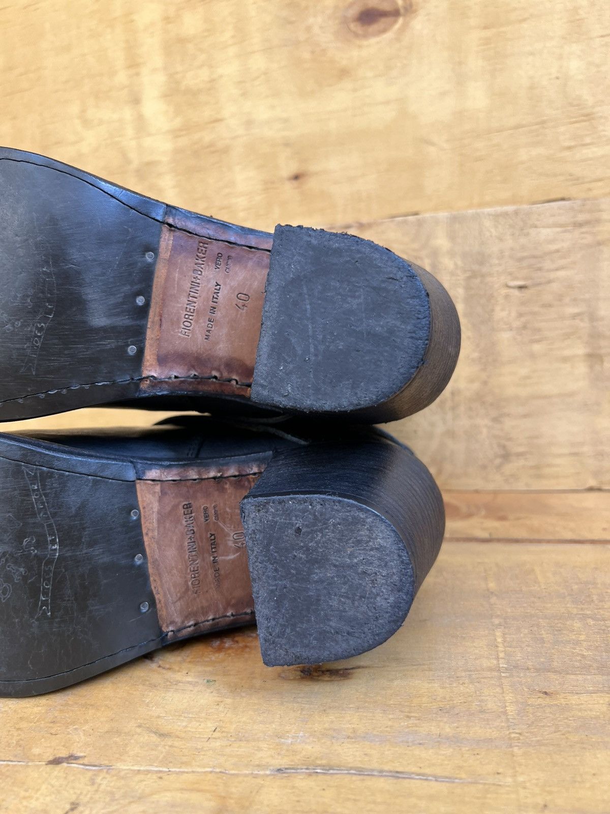 Fiorentini + Baker Fiorentini+Baker leather Buckle Ankle Boots Heel Booties Size US 10 / IT 40 - 12 Thumbnail