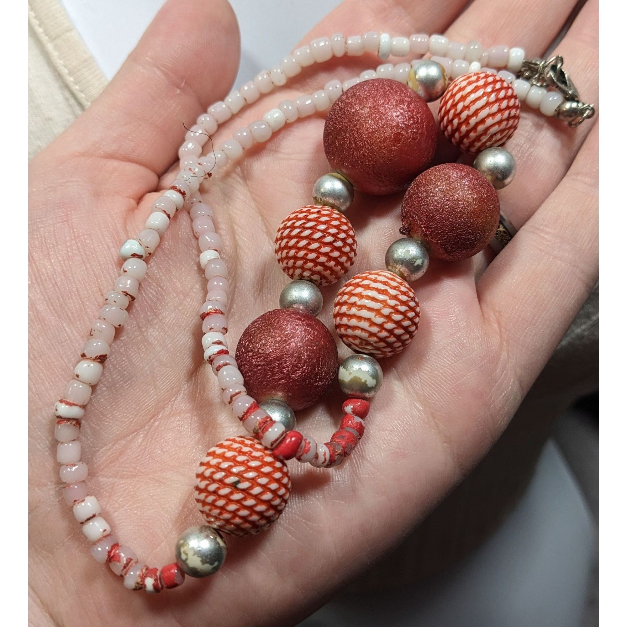 Other Vintage Country Red And White Beaded Necklace Size ONE SIZE - 3 Thumbnail