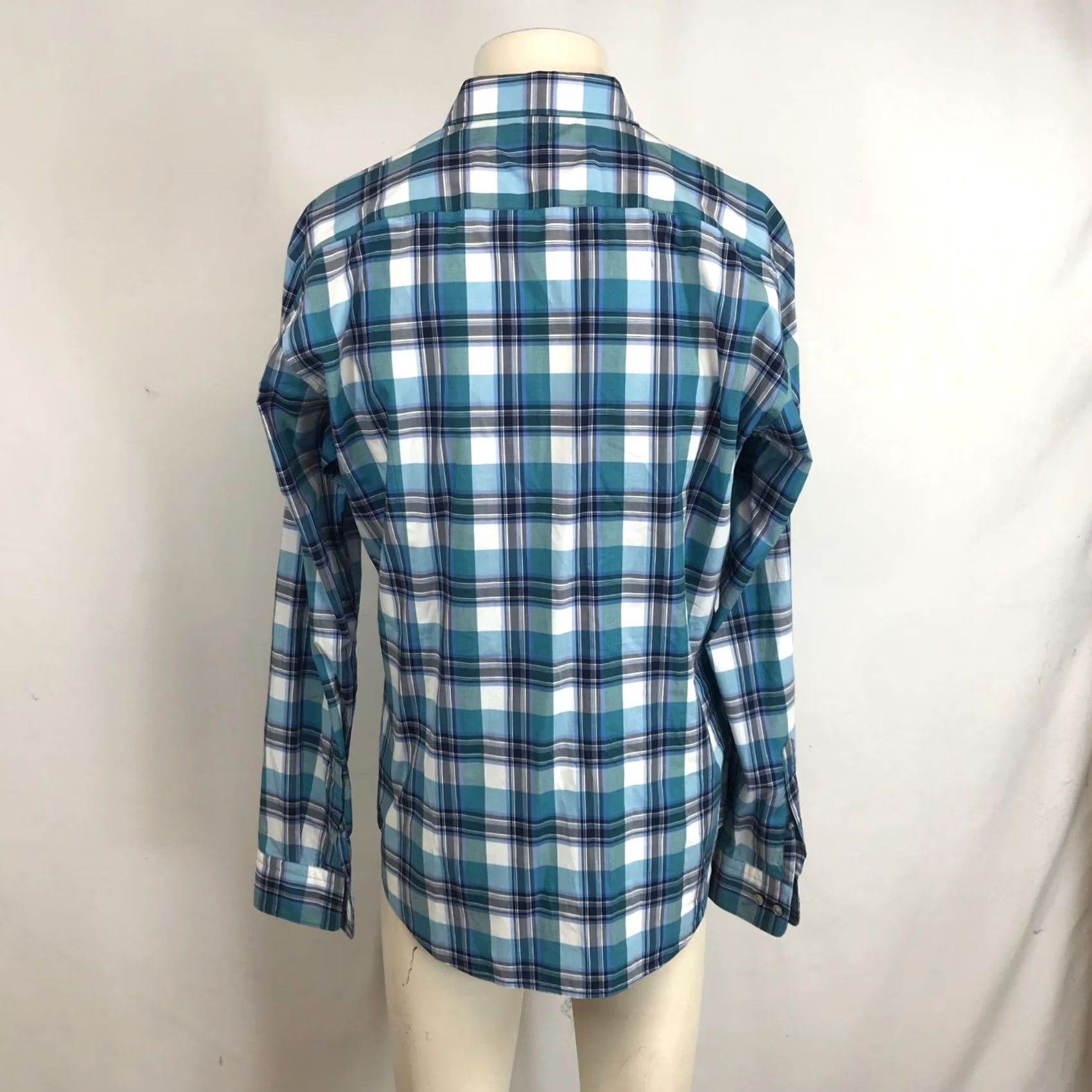 Vintage BOSS Mens LARGE BLUE PLAID LONG SLEEVE BUTTON COLLARED SHIRT Size US L / EU 52-54 / 3 - 5 Thumbnail