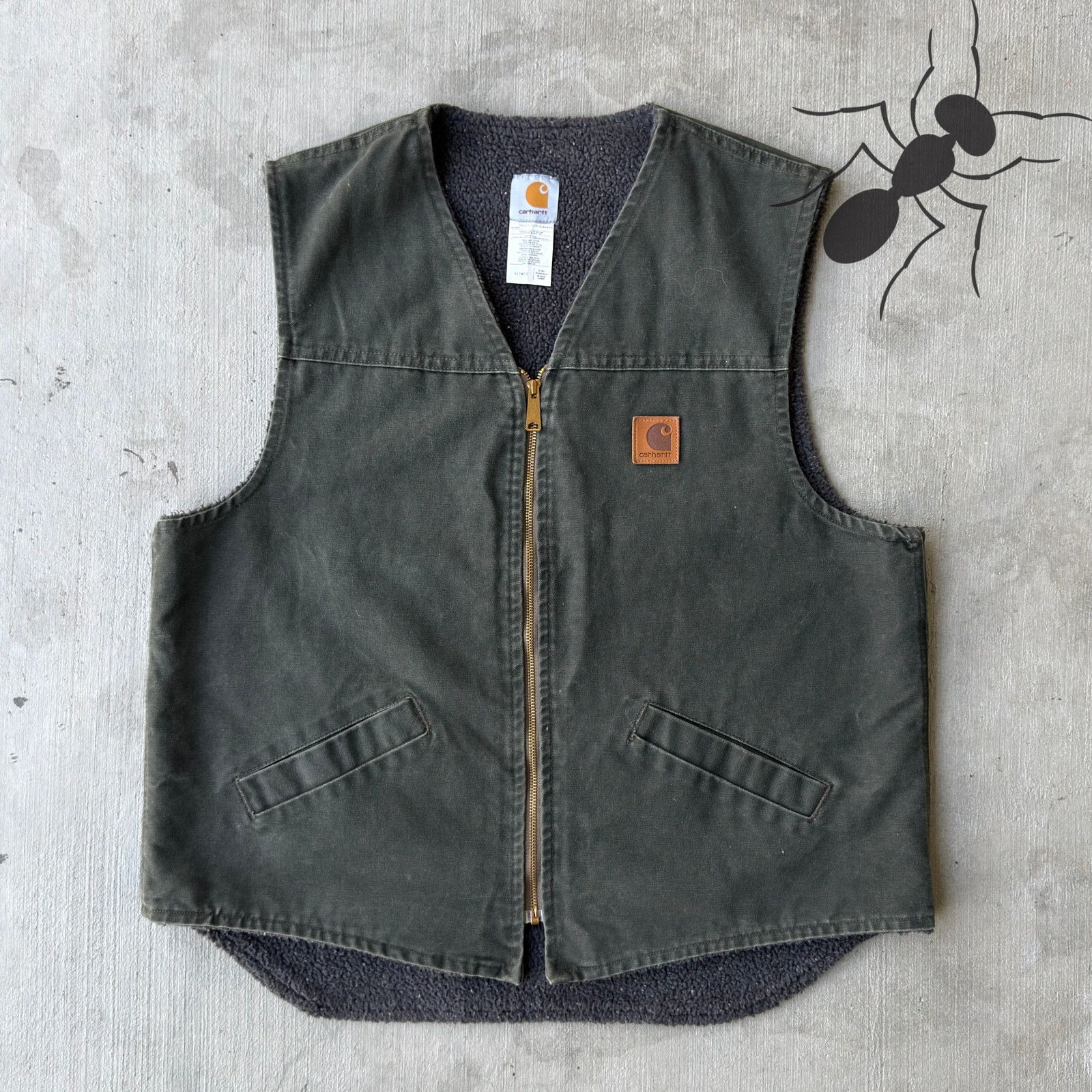 Carhartt × Vintage Carhartt V13 MOS green work wear vest Size US XL / EU 56 / 4 - 1 Thumbnail