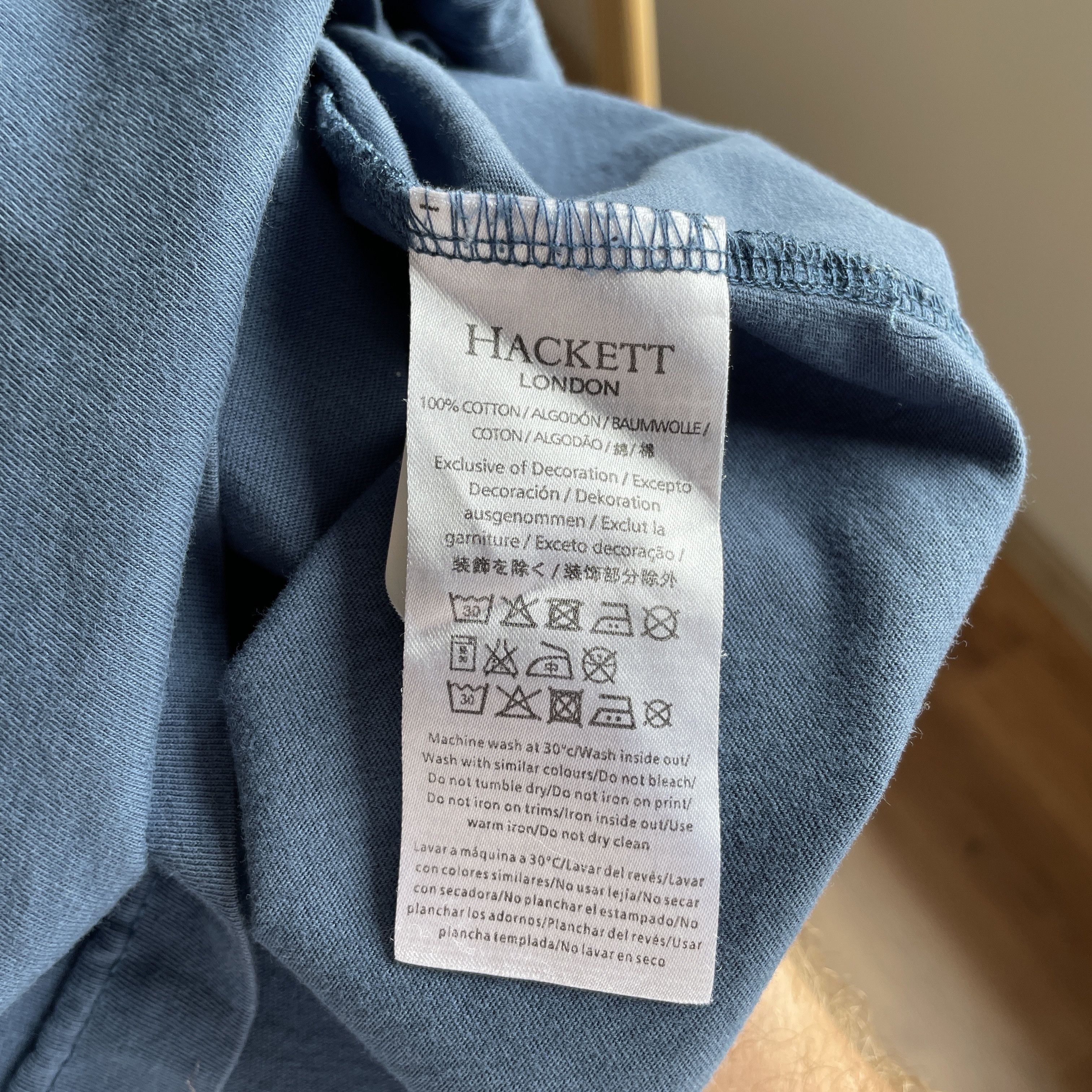 Hackett Hackett Garment Dyed Slim Fit Jersey Knit Shirt Size US M / EU 48-50 / 2 - 7 Thumbnail