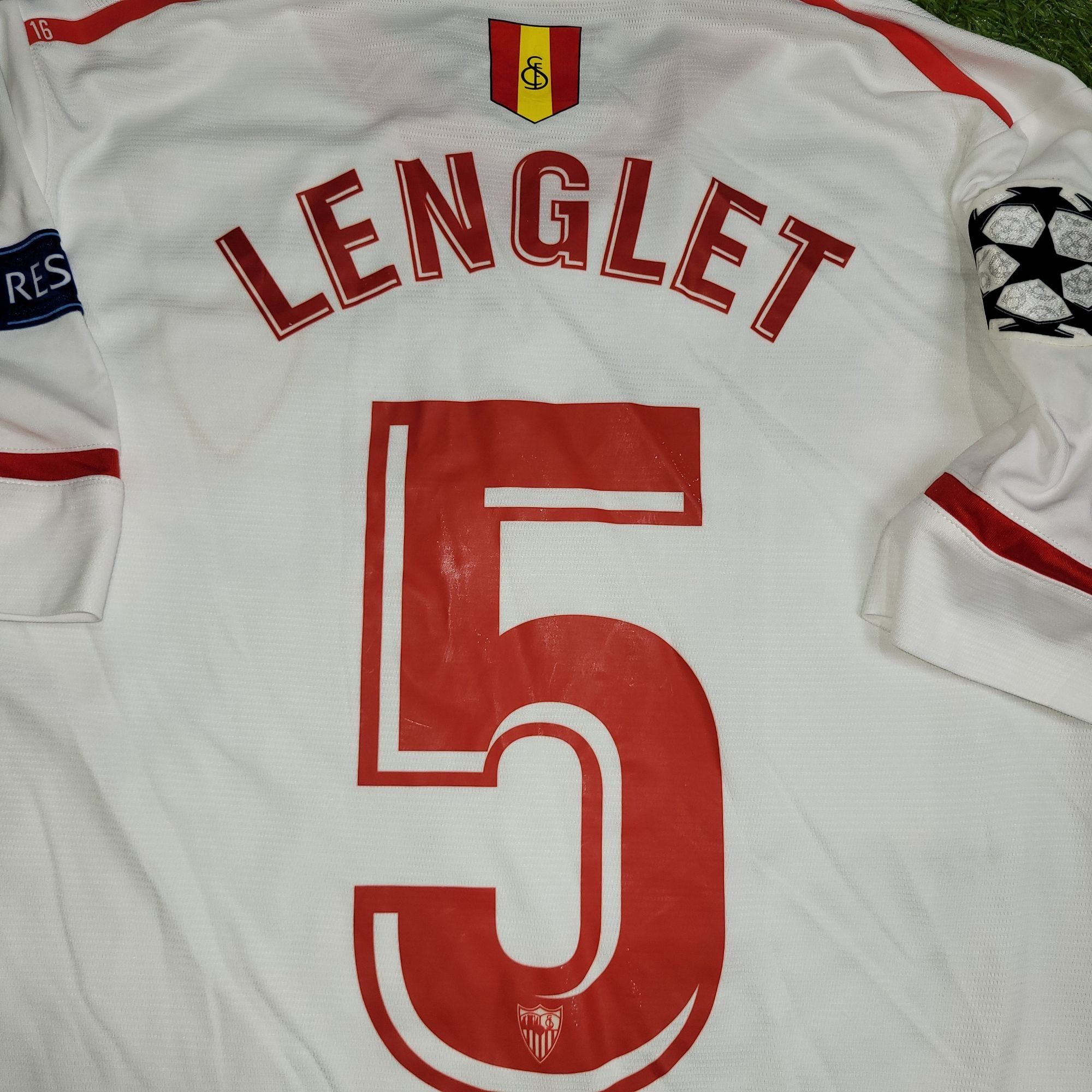 New Balance Lenglet Sevilla 2017 2018 MATCH Soccer Jersey M Size US M / EU 48-50 / 2 - 3 Thumbnail