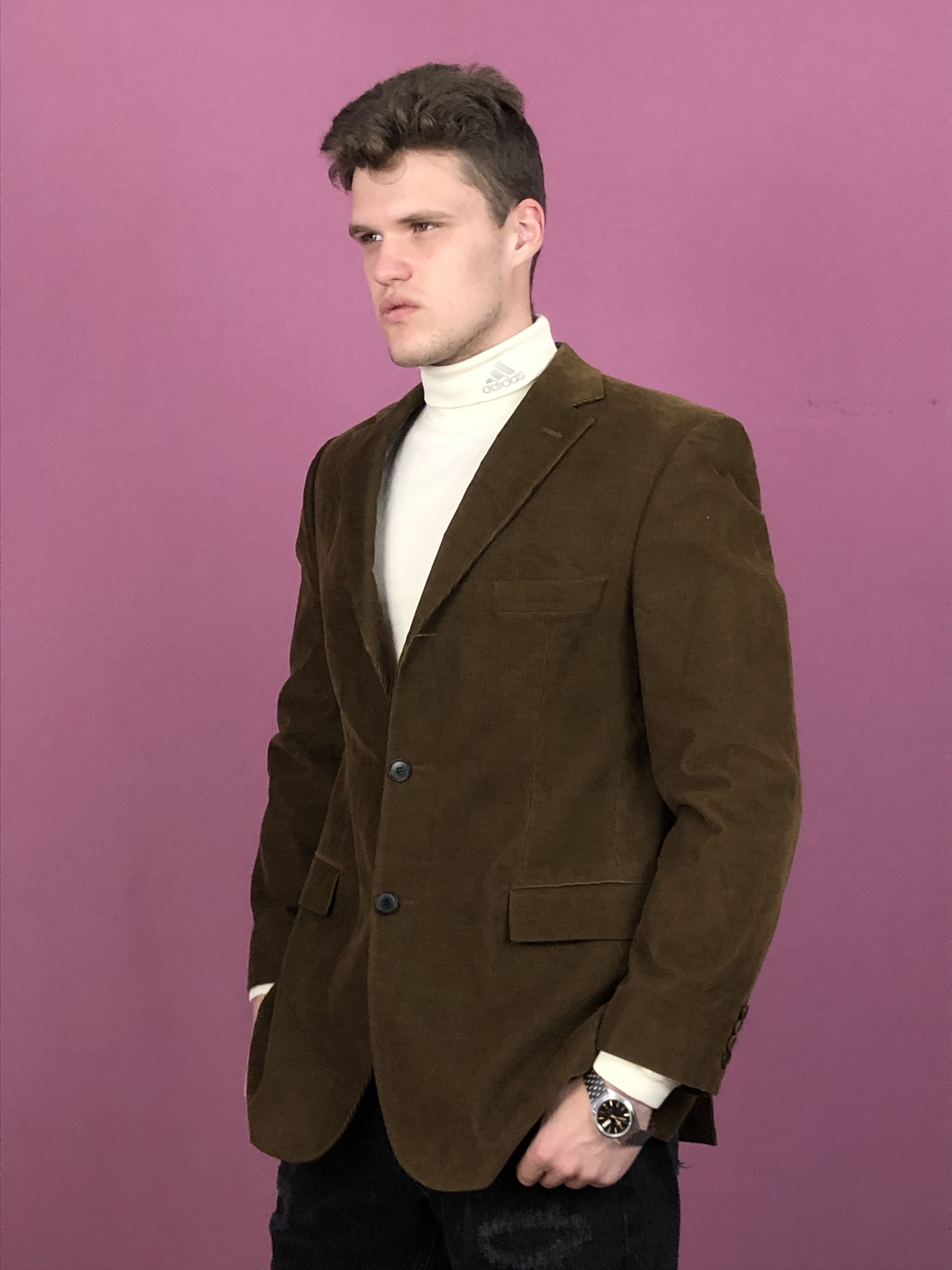 Designer × Hugo Boss Hugo Boss Vintage Men's Corduroy Blazer Jacket Size 50L - 2 Thumbnail