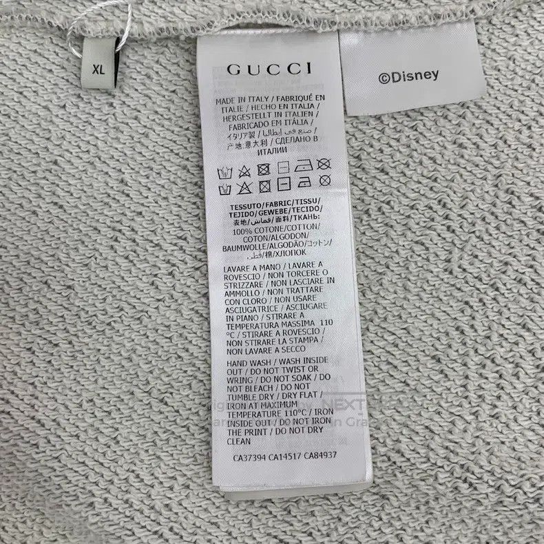 Gucci Gucci Co-branded gray Mickey Mouse printed cotton hooded d Size US XL / EU 56 / 4 - 6 Thumbnail