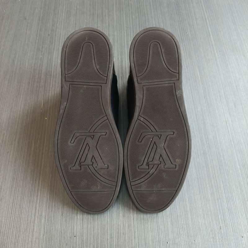 Louis Vuitton Louis Vuitton Black High-Top Leather Sneakers - Size US 8.5 / EU 41-42 - 4 Thumbnail