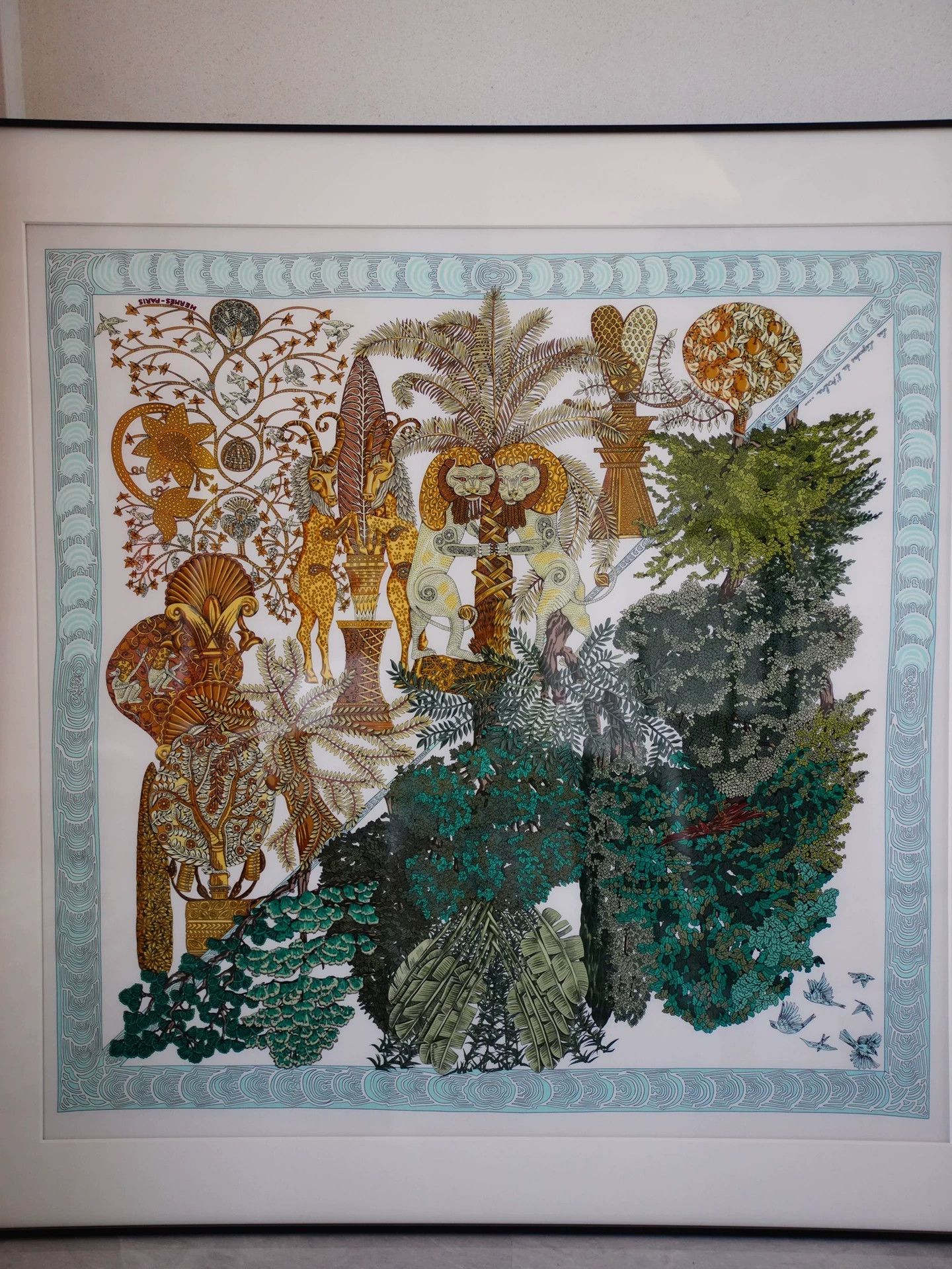 Hermes Hermes 1998 Annie Faivre Silk Scarf 'Les Légendes' Size ONE SIZE - 3 Thumbnail