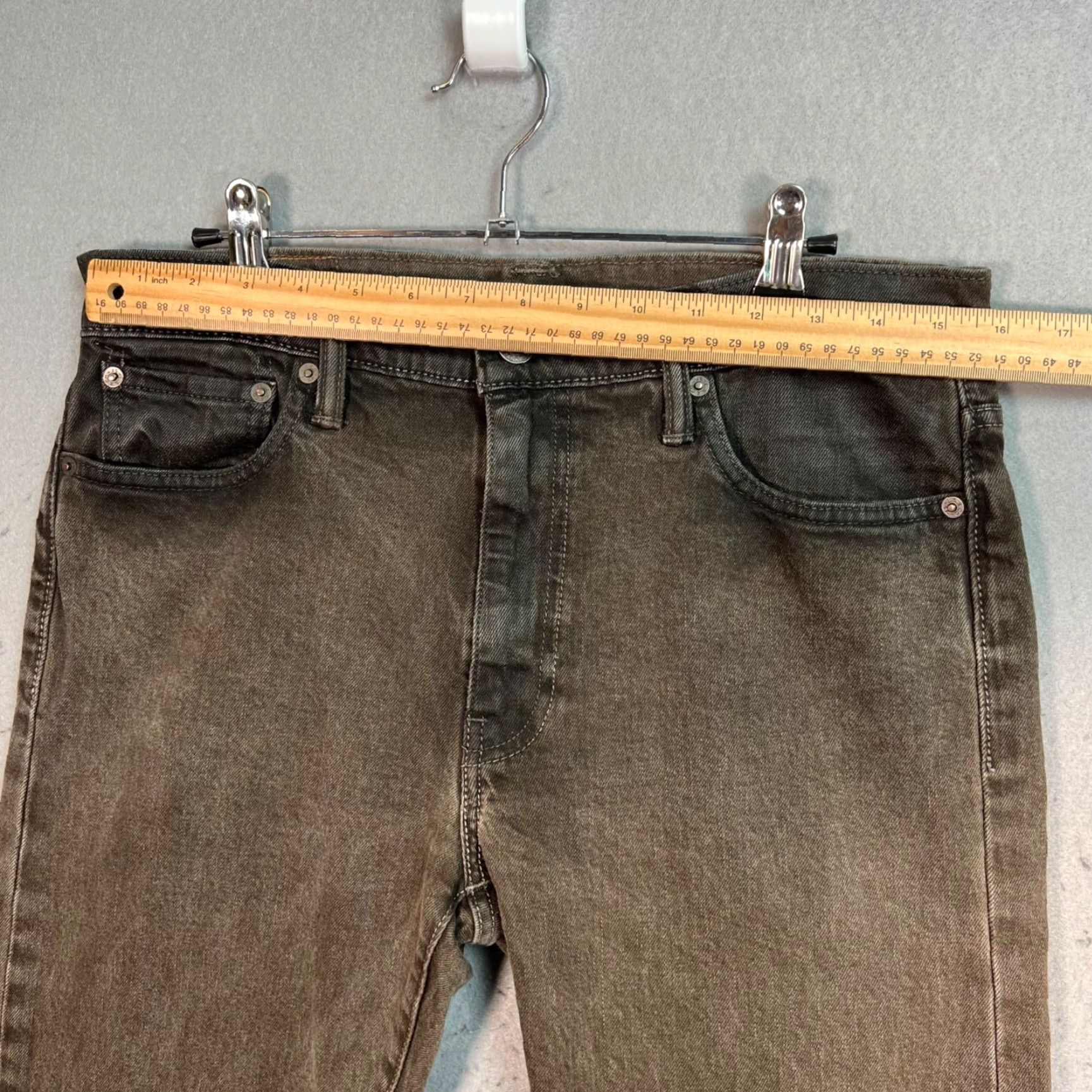 Levi's Levis 513 Slim Straight Fit Mens Jeans 32 x 32 Brown Stretch Denim Size US 32 / EU 48 - 6 Thumbnail