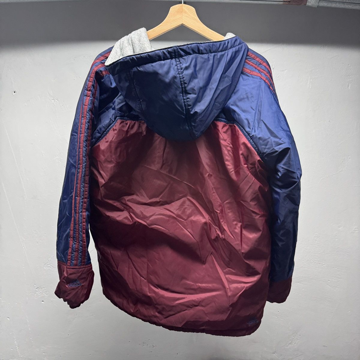 Adidas Vintage Adidas Reversible Nylon Cotton Jacket Size US XL / EU 56 / 4 - 9 Thumbnail