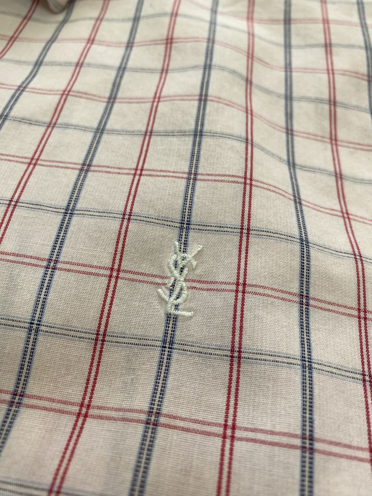 Yves Saint Laurent Vintage YSL Long Sleeve Checkered Shirt Size L Size US L / EU 52-54 / 3 - 6 Thumbnail