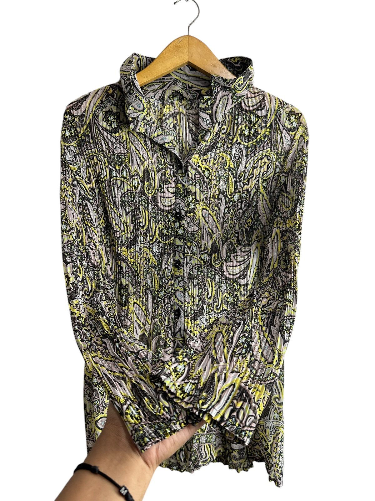 Issey Miyake UNDEFINED PLEATS AOP SHIRT JEAN PAUL GAULTIER ISSEY STYLE Size M / US 6-8 / IT 42-44 - 3 Thumbnail