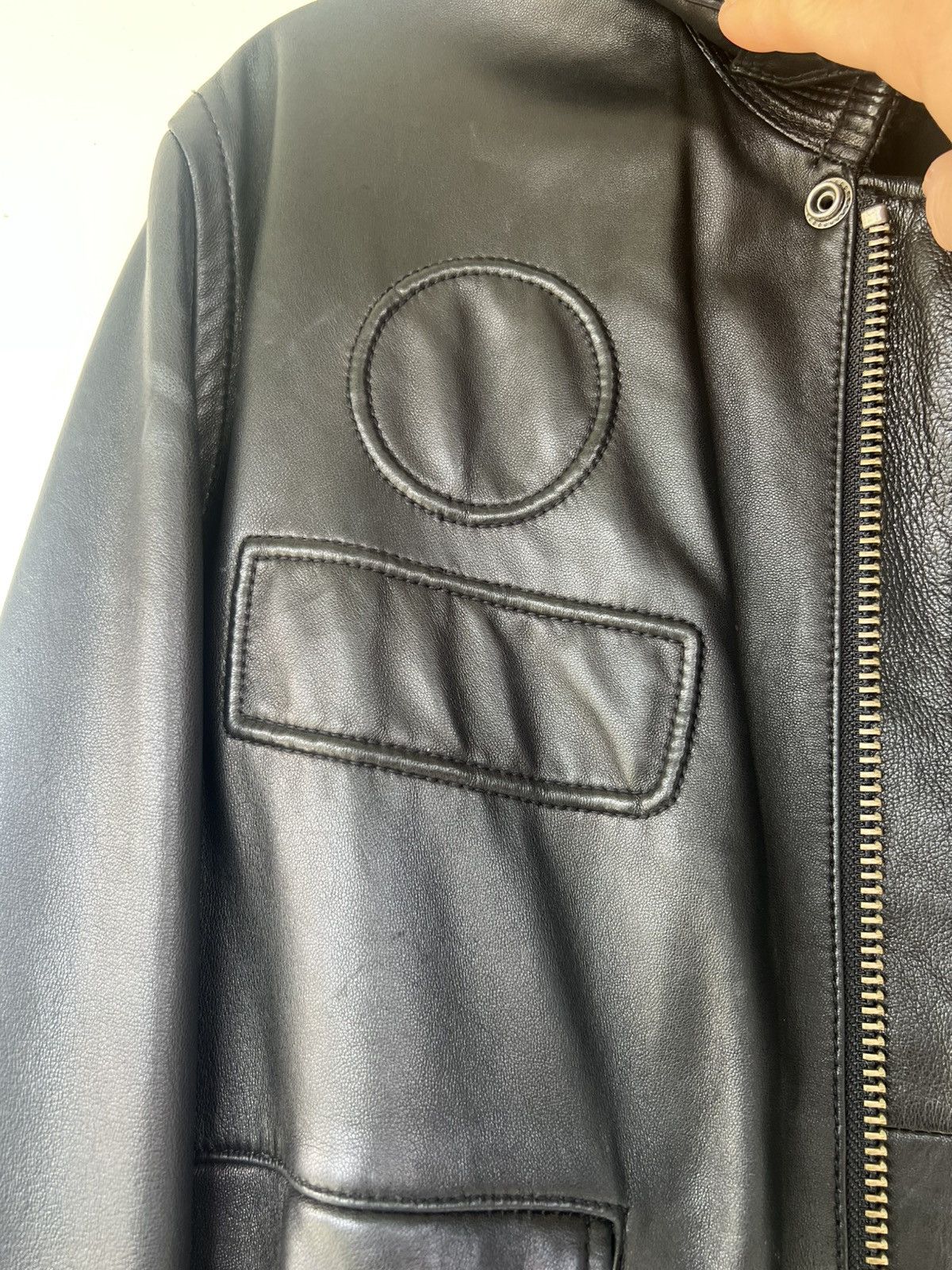 Yigal Azrouel ITALIAN LAMB LEATHER PILOT JACKET Size US M / EU 48-50 / 2 - 3 Thumbnail