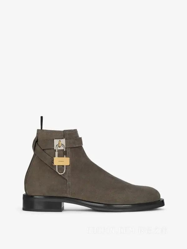 Givenchy o1lv12m1025 Lock Ankle Boots in Dark Grey Size US 9 / EU 42 - 1 Thumbnail
