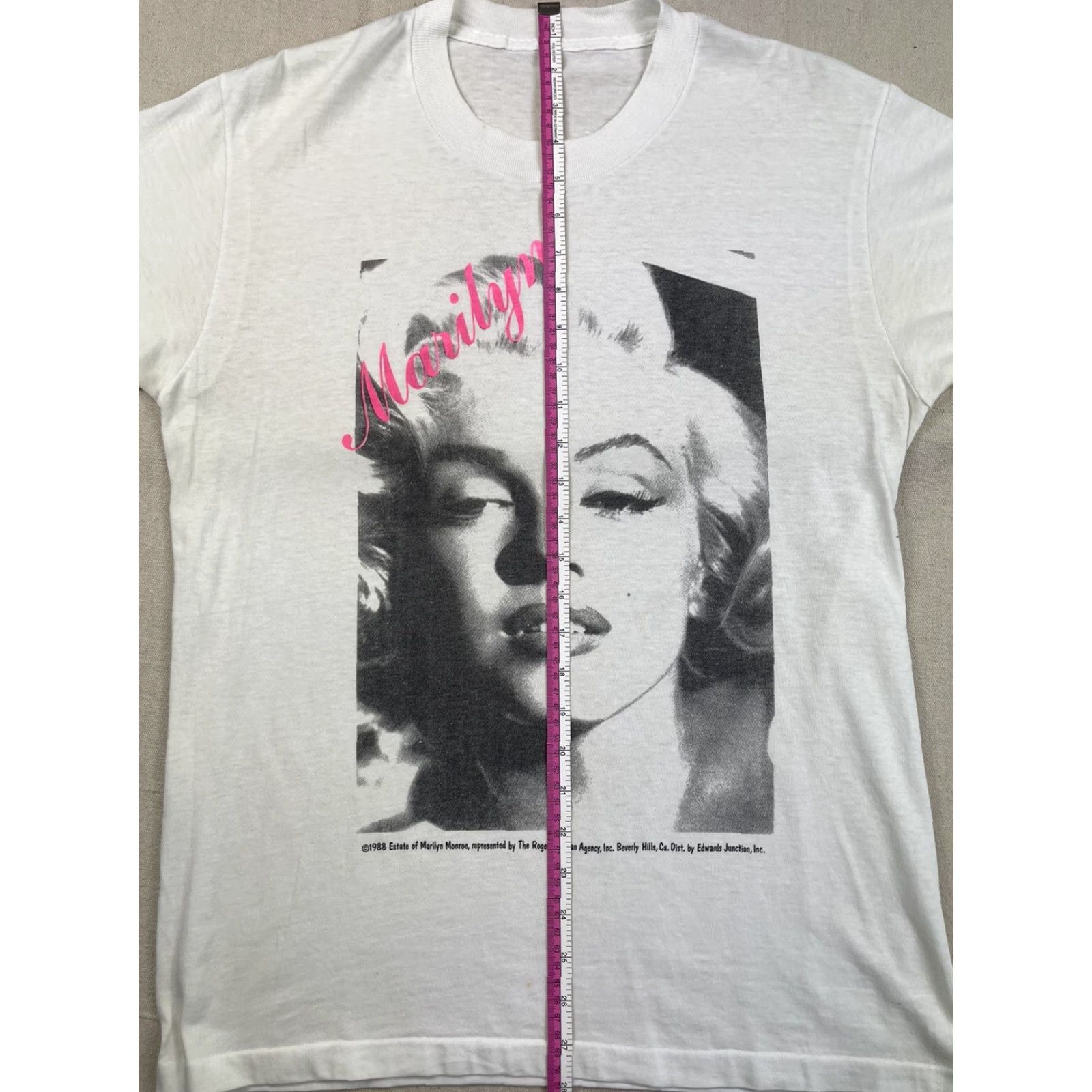 Vintage VINTAGE Marilyn Monroe T-Shirt Graphic Crew Neck 80s Size L White Rare Hollywood Mens Size US L / EU 52-54 / 3 - 6 Thumbnail
