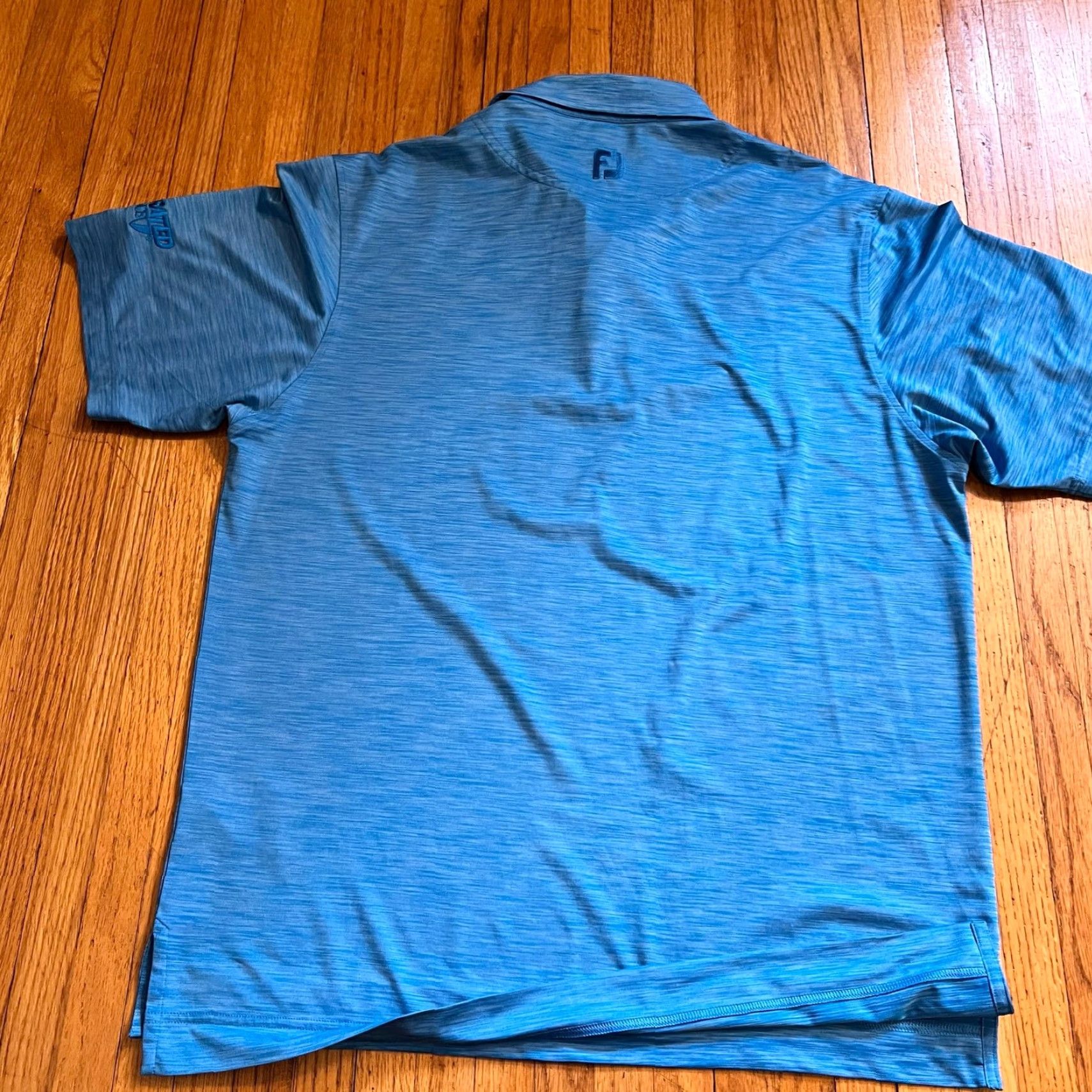 Footjoy Footjoy Polo Shirt Mens Medium Performance Golf Blue Heathered Size US M / EU 48-50 / 2 - 3 Thumbnail