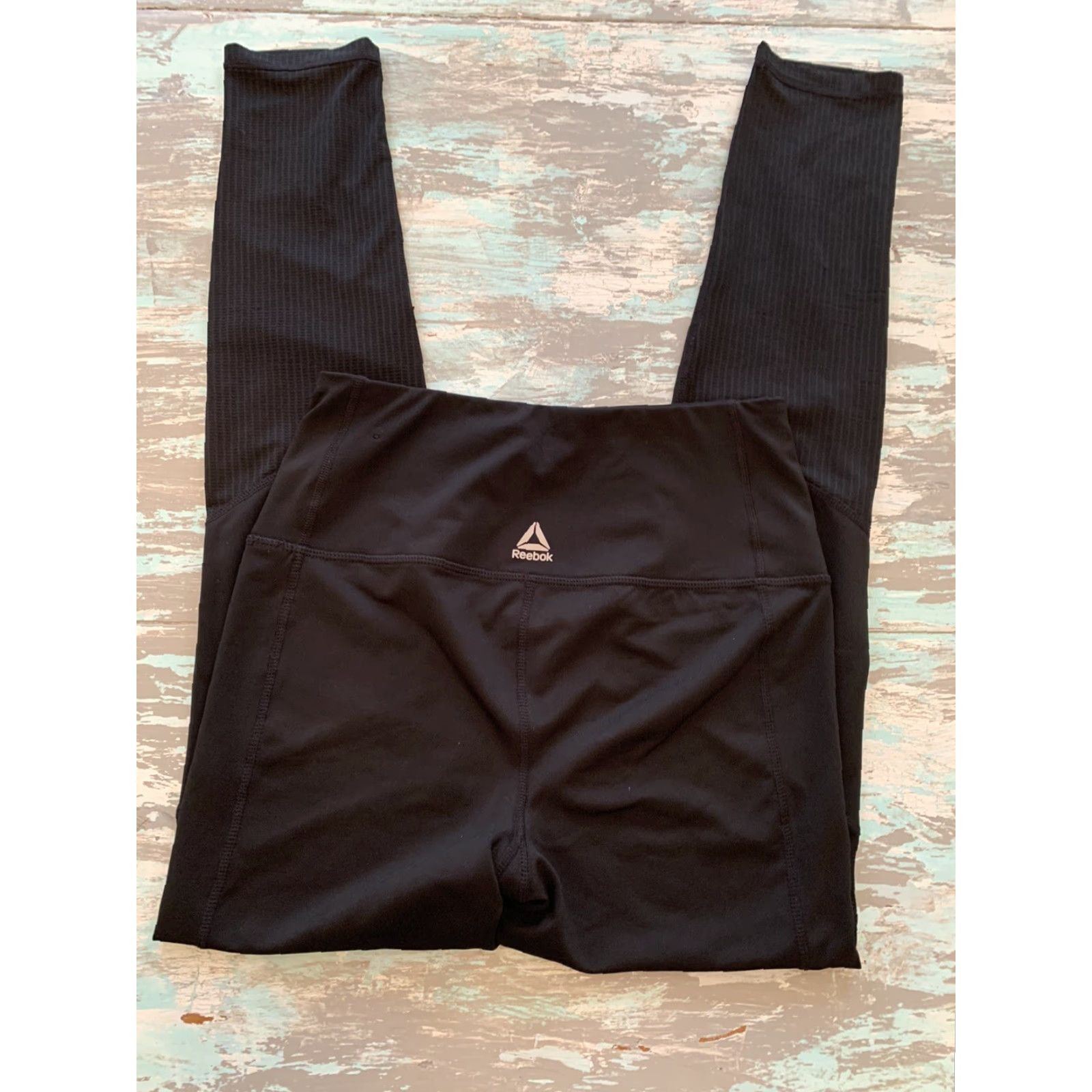 Reebok Reebok Women's Leggings Small Black Textured Activewear 30" Inseam Size 28" / US 6 / IT 42 - 6 Thumbnail