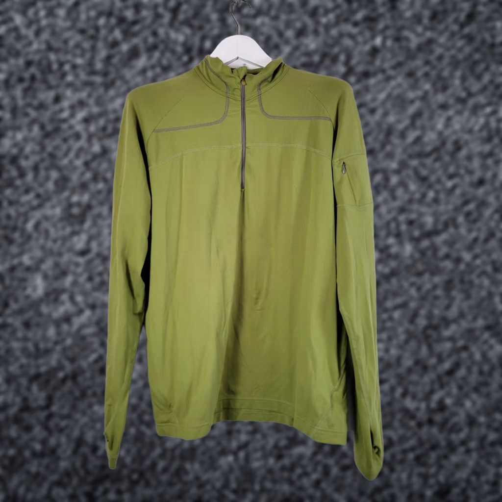Mountain Hardwear Mountain Hardwear Mens 1/4 Zip Pullover Jacket Large Green Long Sleeve Outdoor Size US L / EU 52-54 / 3 - 1 Thumbnail