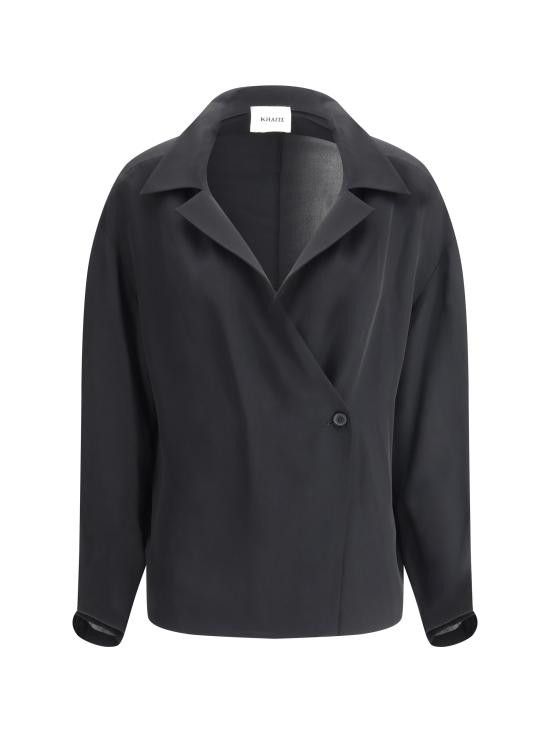 KHAITE KHAITE Women Shirts 2371338W338 200 BLACK Size S / US 4 / IT 40 - 1 Thumbnail