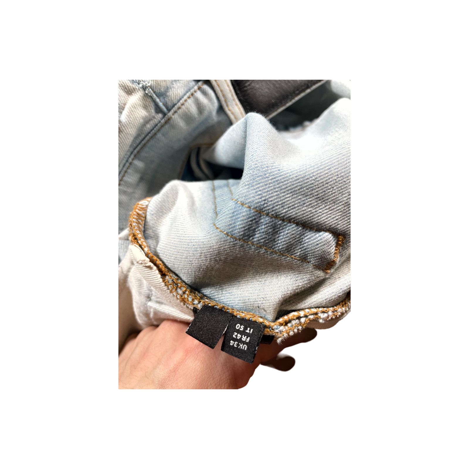 Amiri Amiri MX2 Patch Light Wash & Black Jeans Size US 31 - 4 Thumbnail