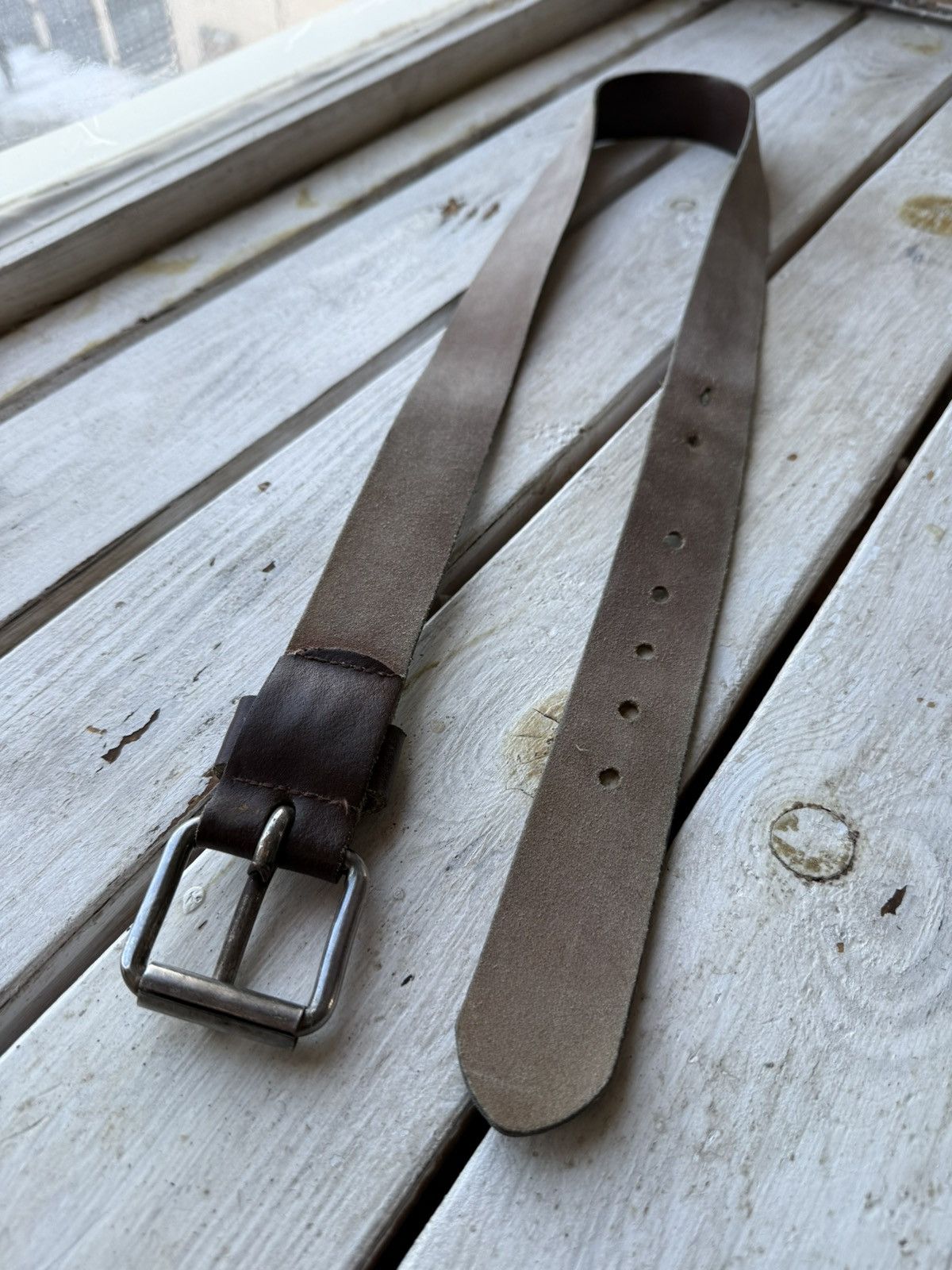 Levi's × Vintage Vintage 90s Levis Belt Brown Leather USA Y2K Size ONE SIZE - 5 Thumbnail