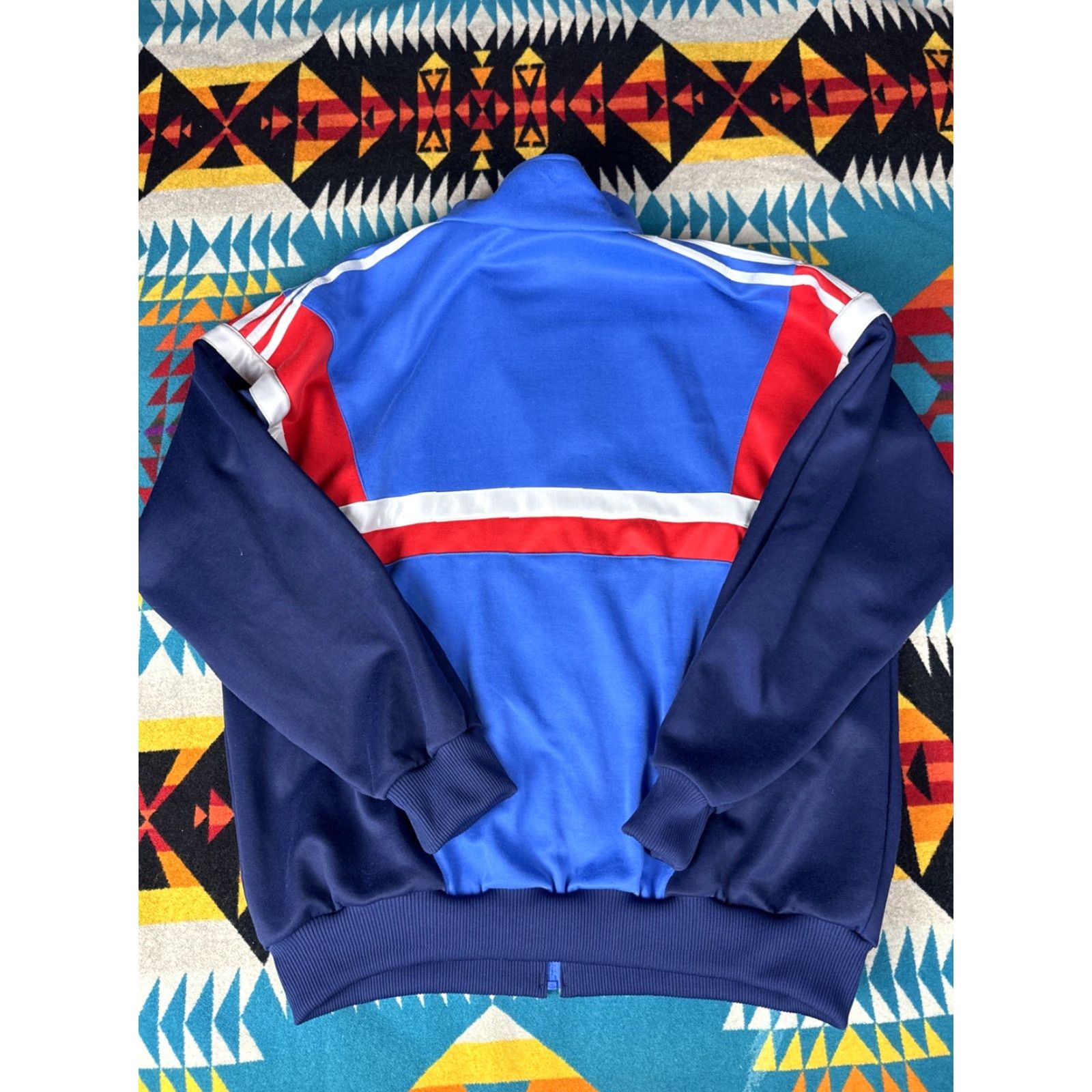 Adidas VINTAGE Adidas Tracksuit Jacket & Pants Men L Taiwan Navy Blue Set Includes Jacket Size 42R - 5 Thumbnail