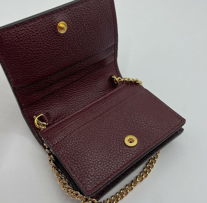 Gucci Gucci Zumi Leather Gold Chain Bi-Fold Mini Wallet Size ONE SIZE - 2 Thumbnail