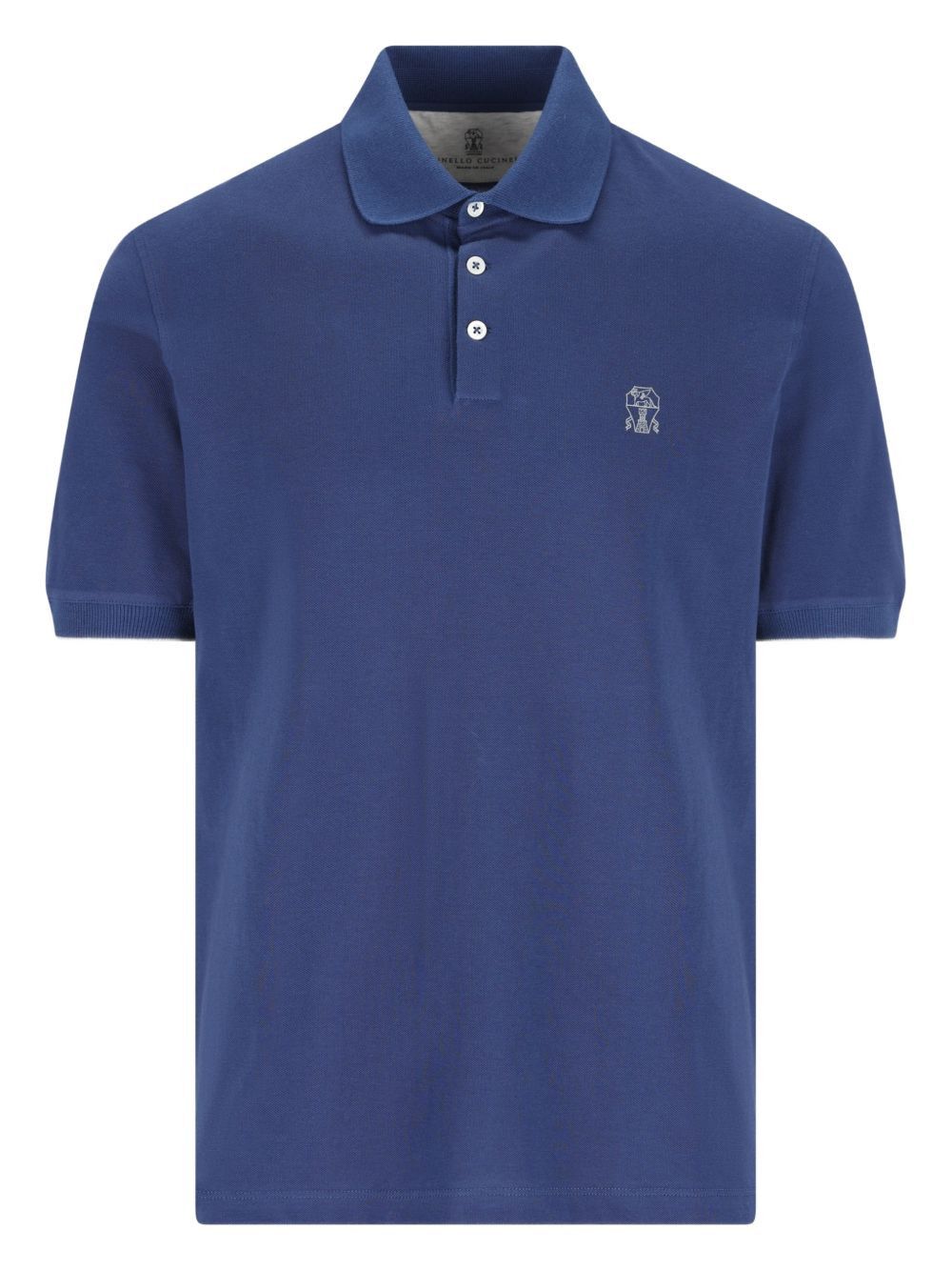 Brunello Cucinelli LOGO COTTON POLO SHIRT Size US M / EU 48-50 / 2 - 1 Thumbnail