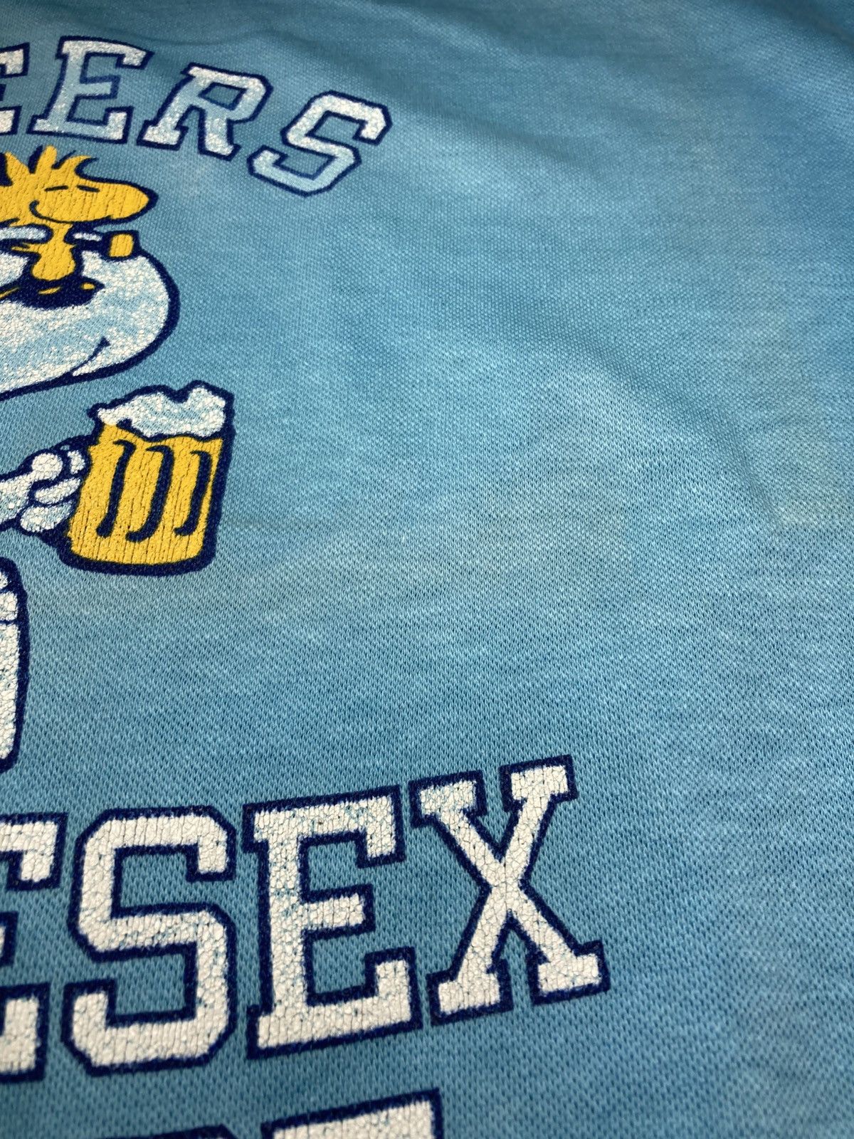 Peanuts 80s Artex Snoopy Cheers Middlesex College Top Athletic Baby Size US L / EU 52-54 / 3 - 7 Thumbnail