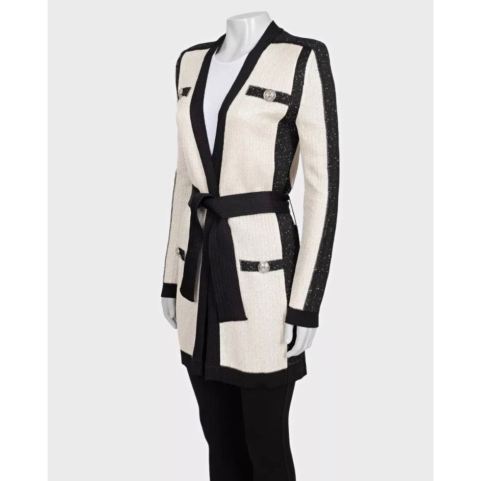 Balmain NWOT Balmain White Long Cardigan with Belt - EU36/S Size XS / US 0-2 / IT 36-38 - 2 Thumbnail