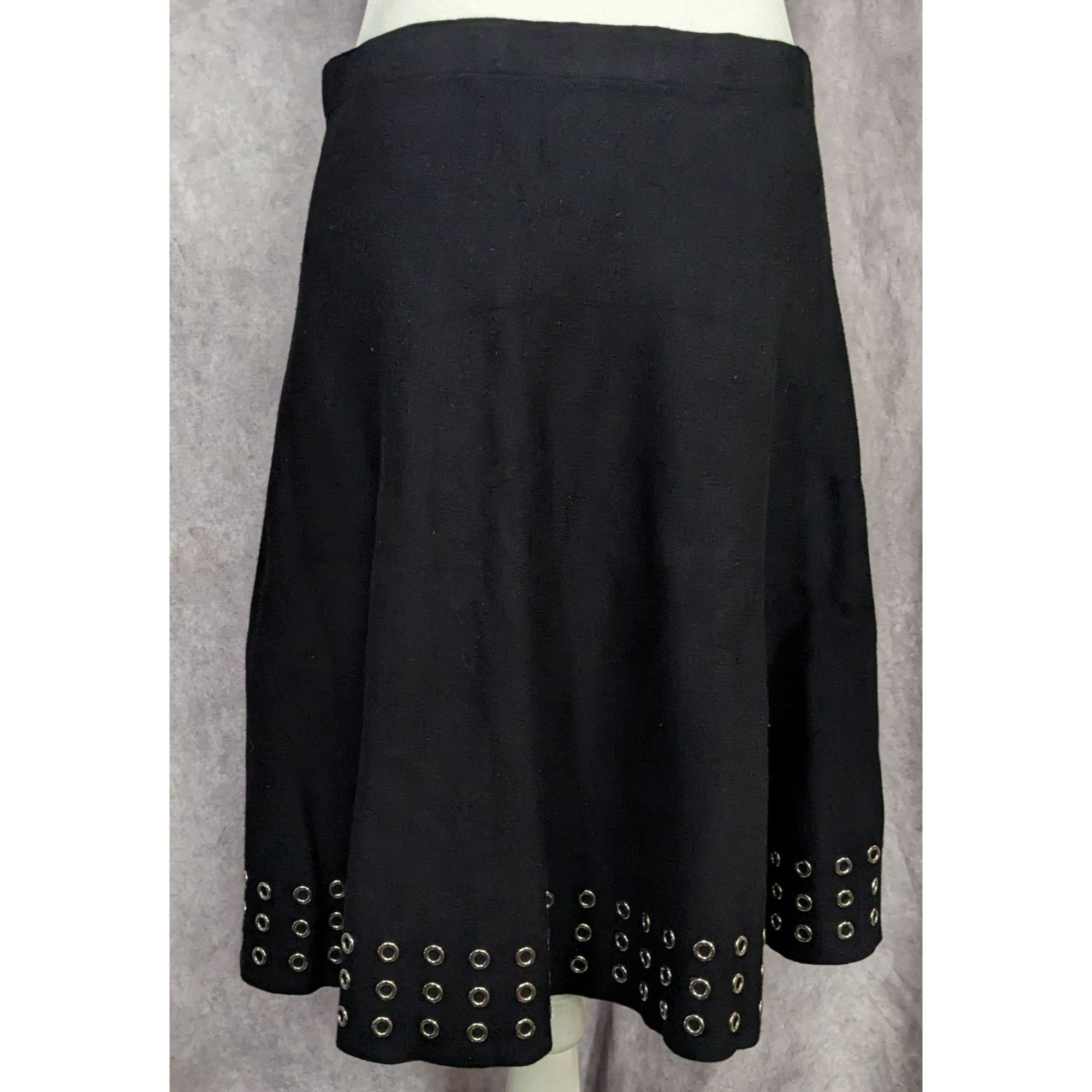 Other Gothic Punk Sioni Rivet Edged Midi Skirt Size 31" - 6 Thumbnail