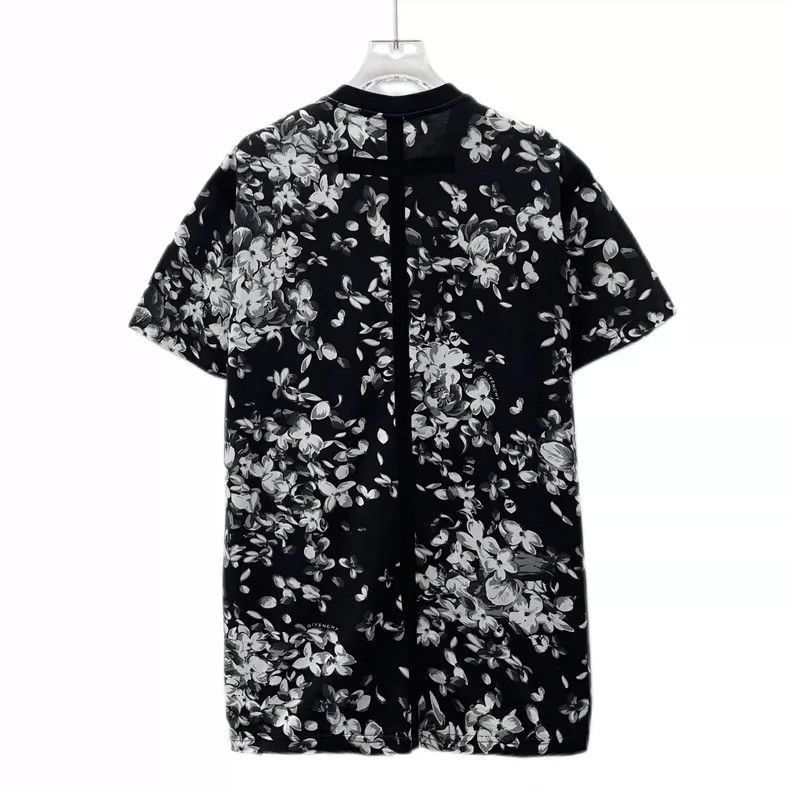 Givenchy Givenchy Givenchy Black Floral Print Short Sleeve TShirt - Size US S / EU 44-46 / 1 - 2 Thumbnail
