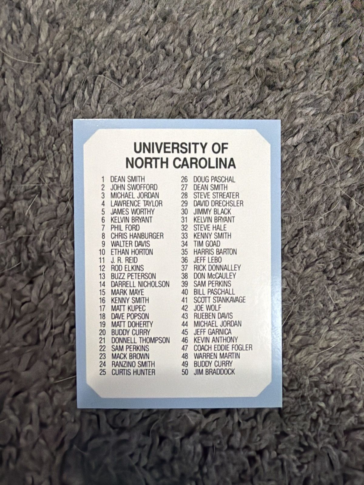 NCAA 1990 Collegiate Collection #100 University Of North Carolina Size ONE SIZE - 1 Thumbnail